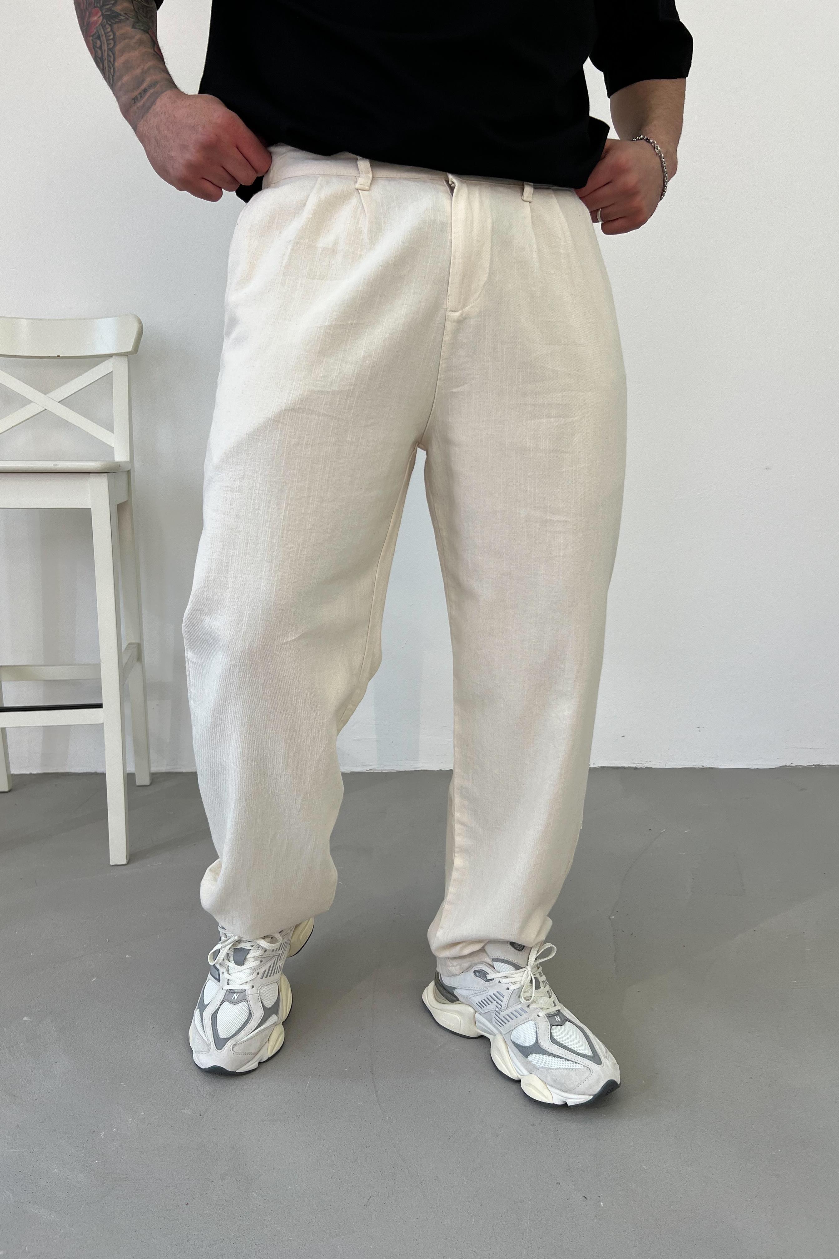 Pile Detaylı Gabardin Baggy Pantolon 5265