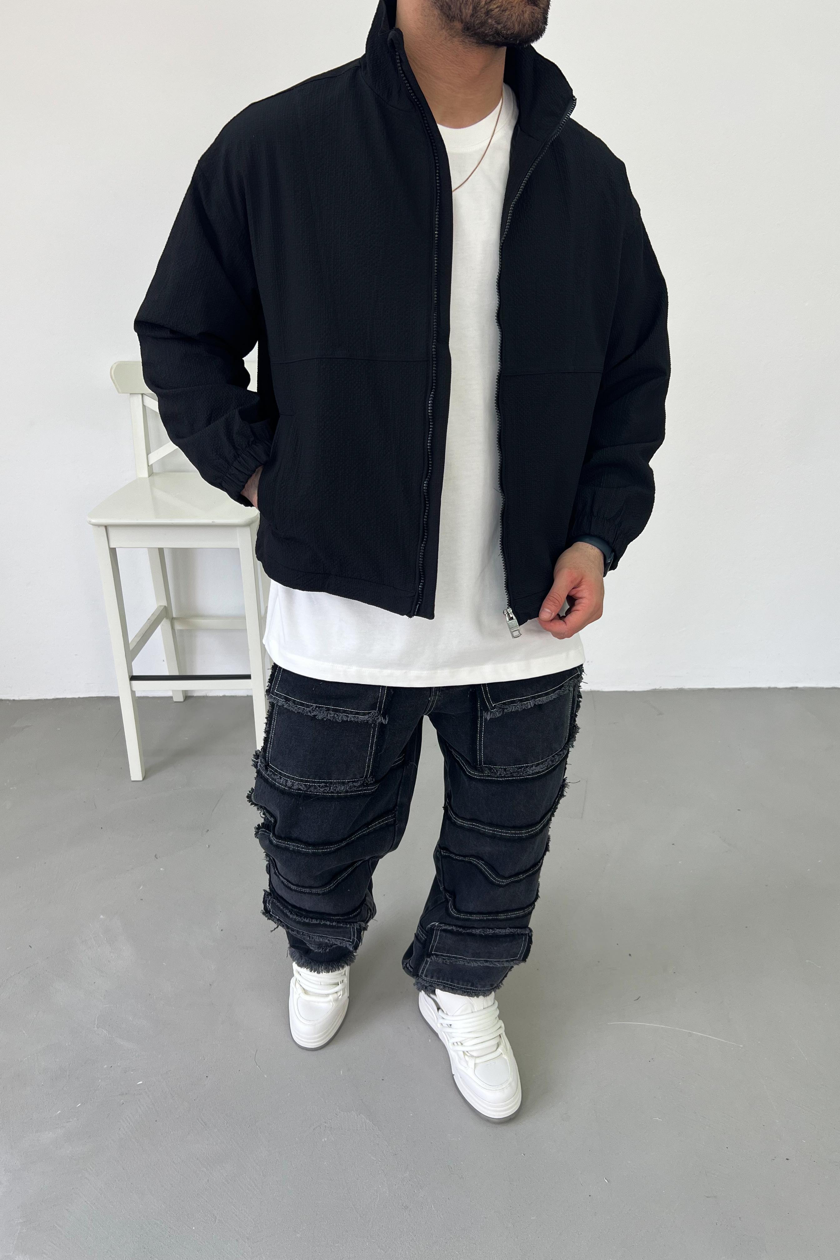 Paraşüt Kumaş Oversize Mevsimik Ceket 1008