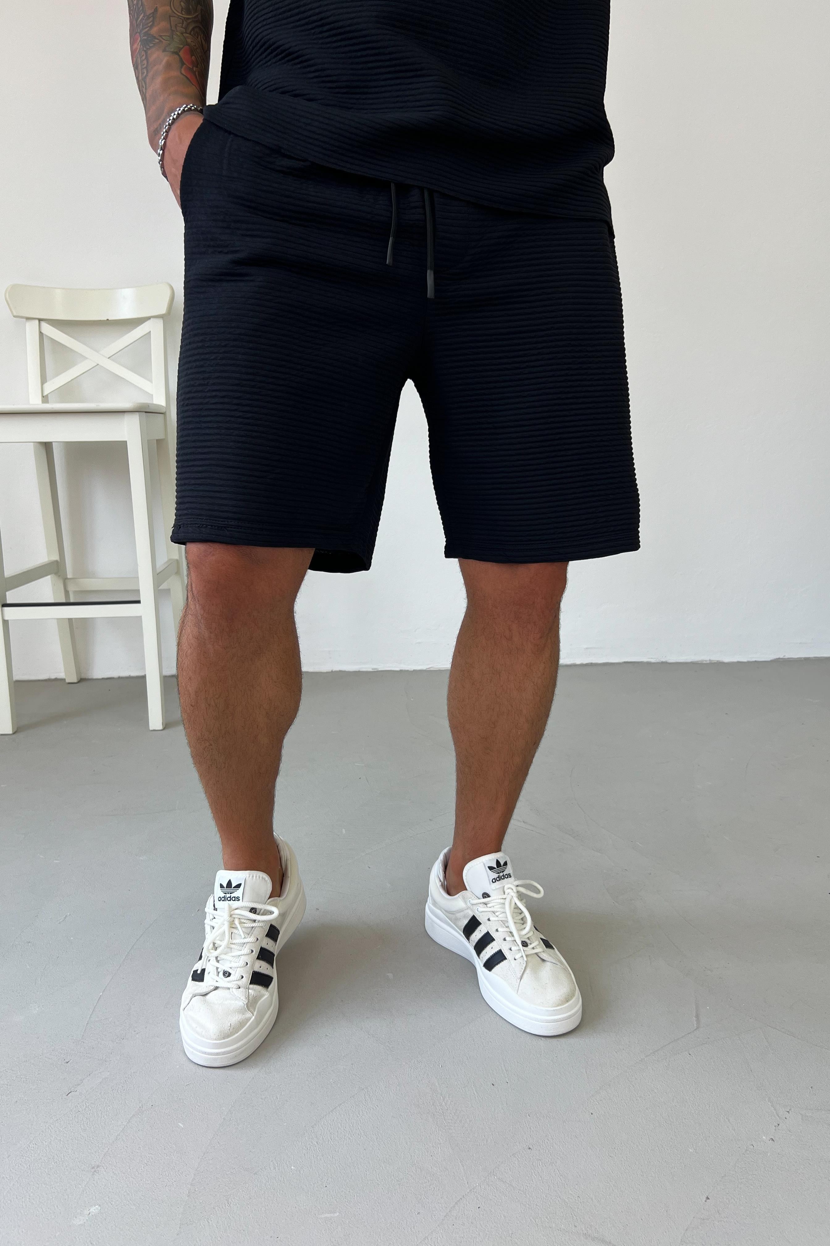 Jakar Kumaş Siyah Basic Şort 099