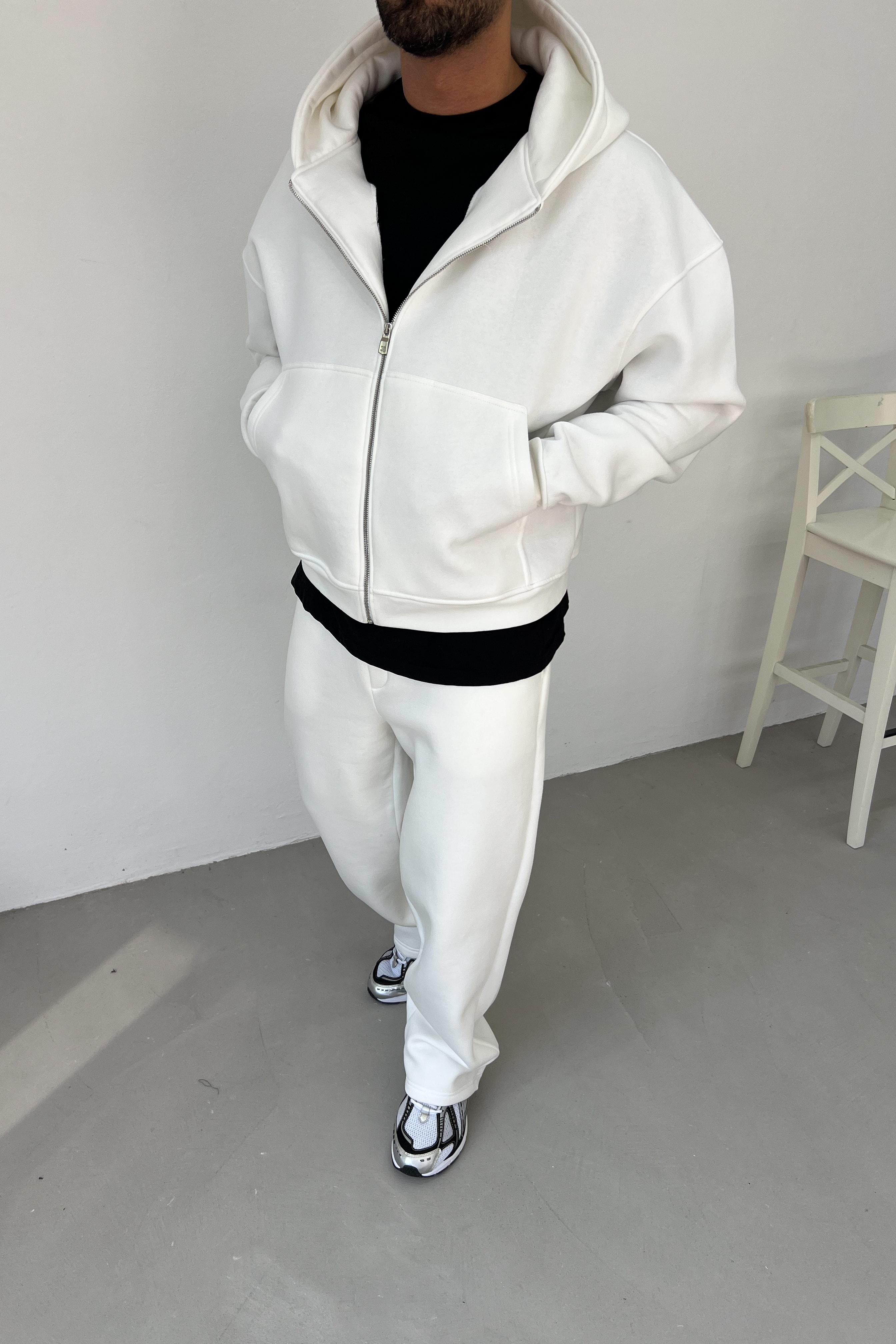Kapüşonlu Oversize Basic Sweatshirt 26K115