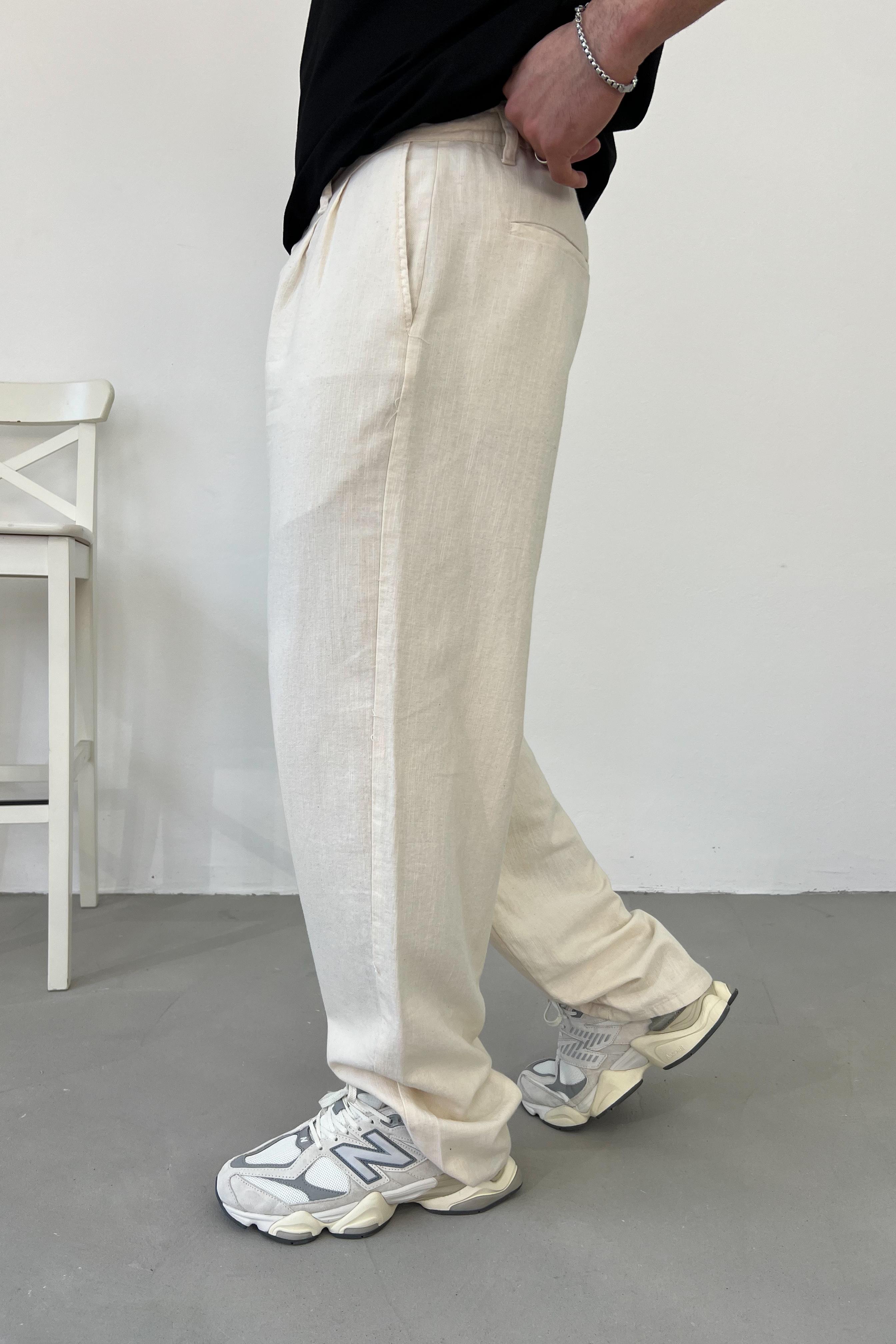 Pile Detaylı Gabardin Baggy Pantolon 5265