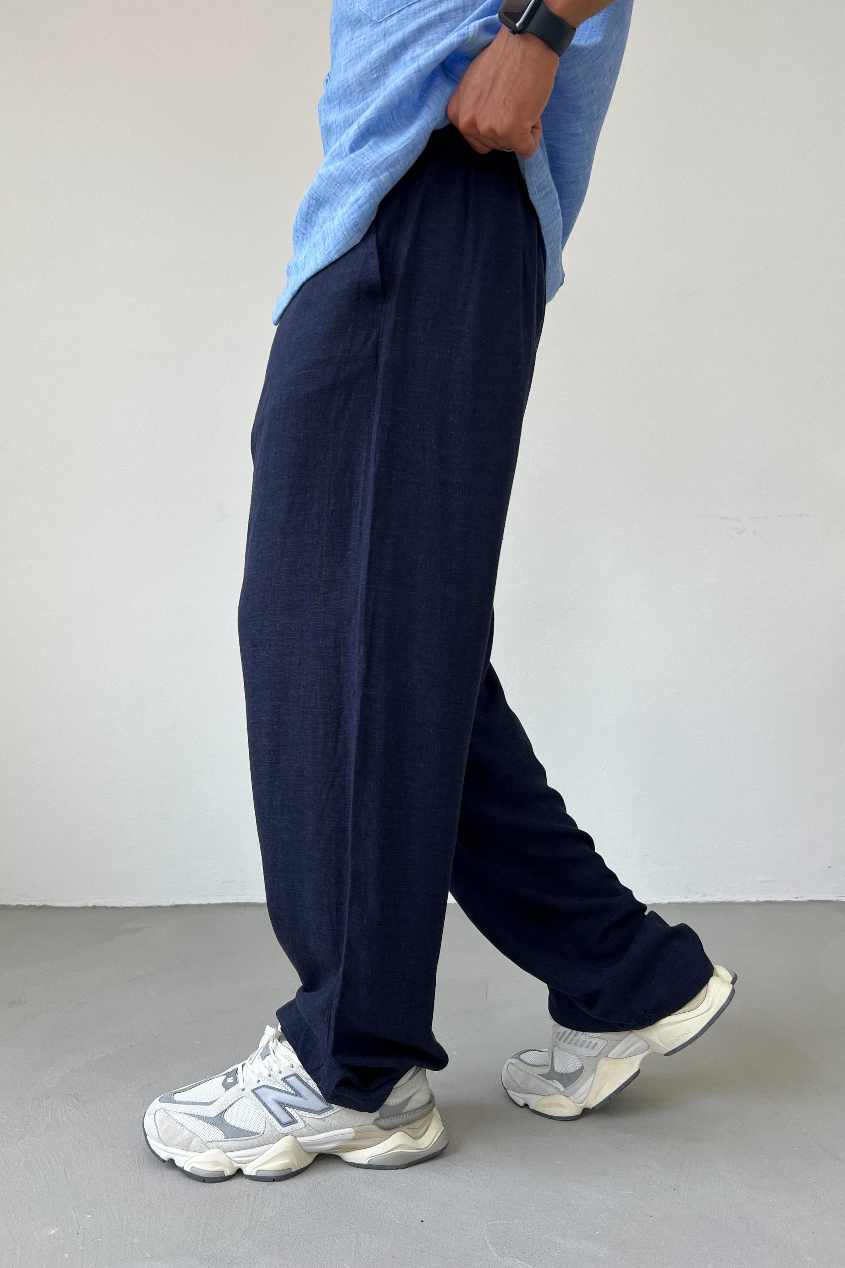 Viskon Keten Baggy Pantolon 1225
