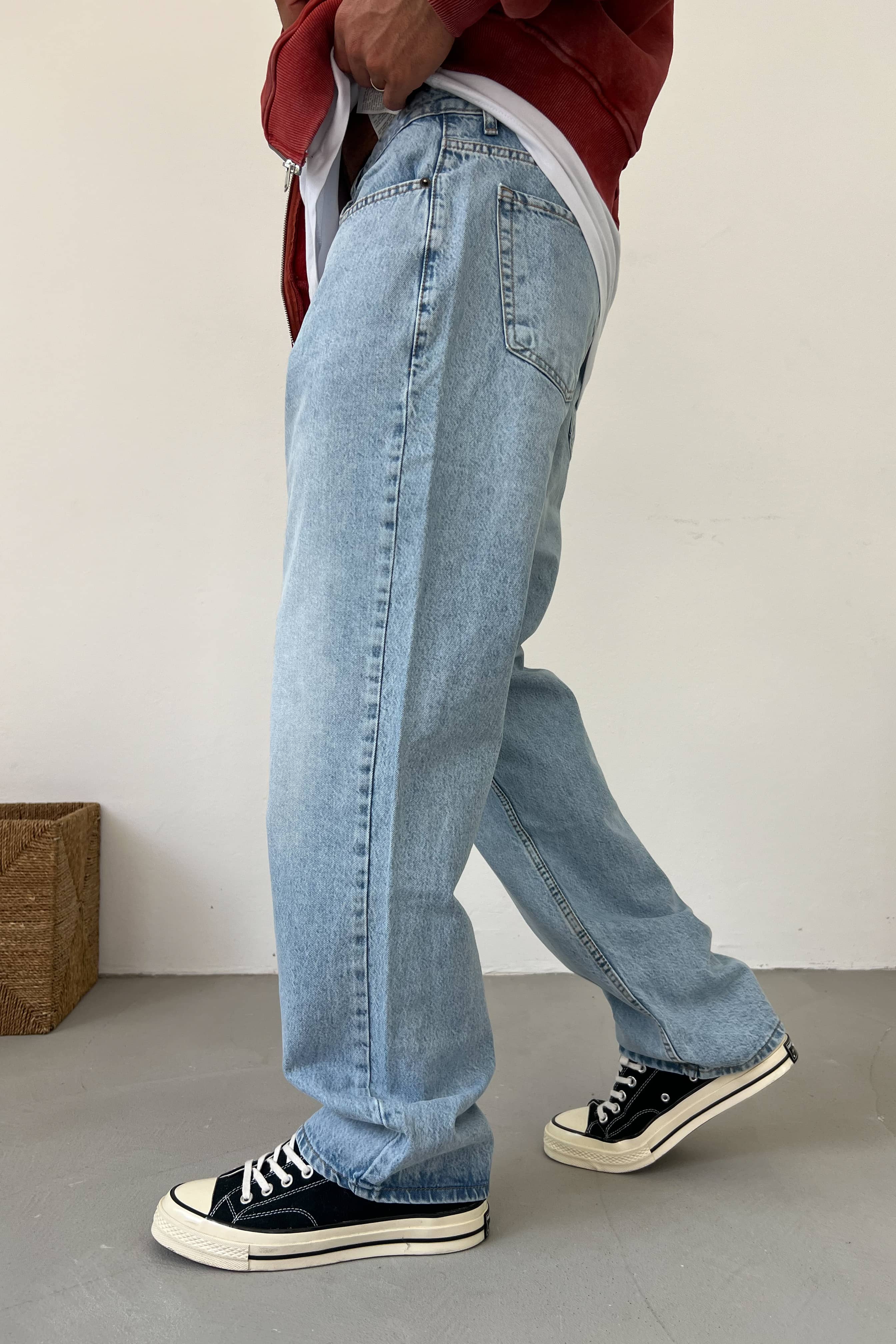 Buz Mavi Baggy Pantolon 7345