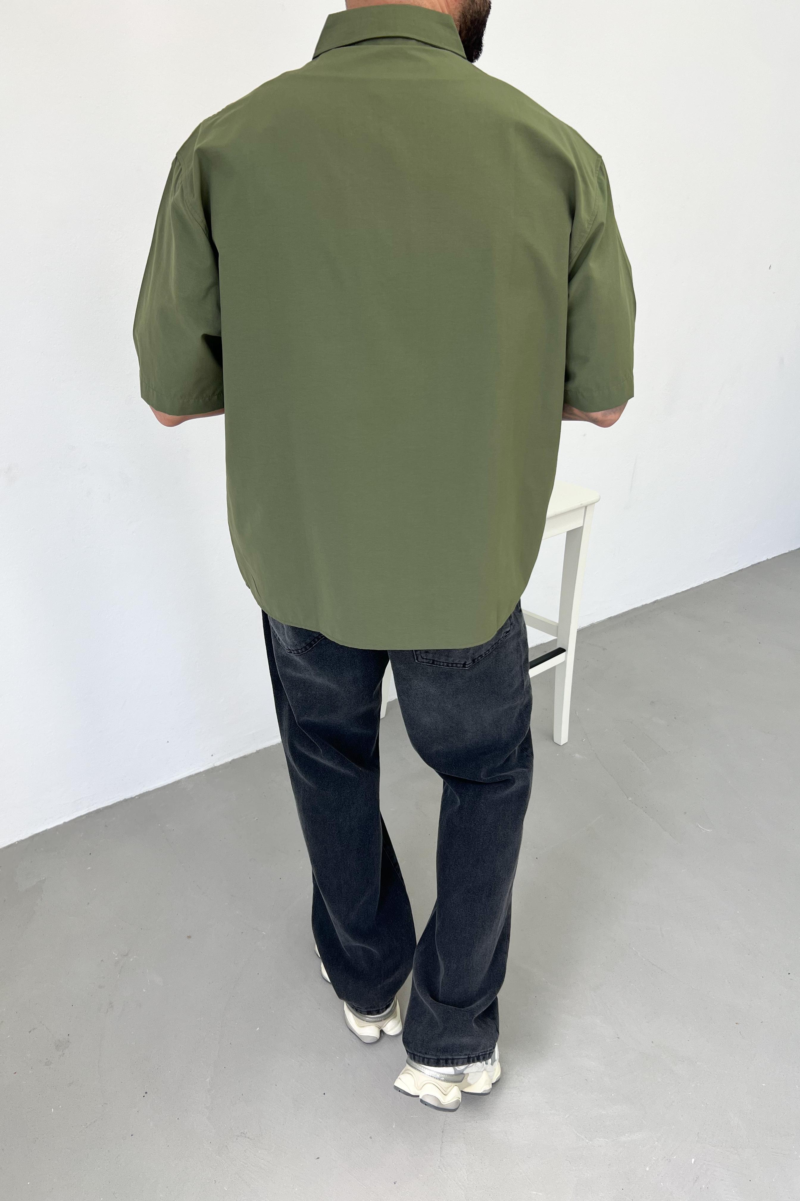 Oversize Basic Kısa Kollu Gömlek 10-13