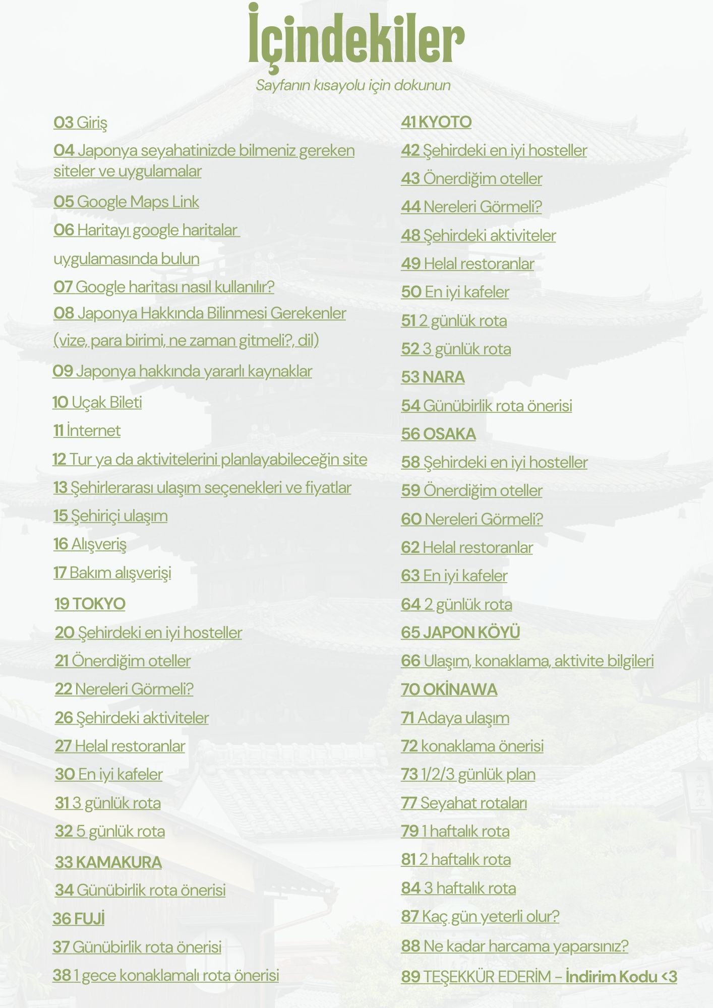 Japonya Seyahat Rehberi
