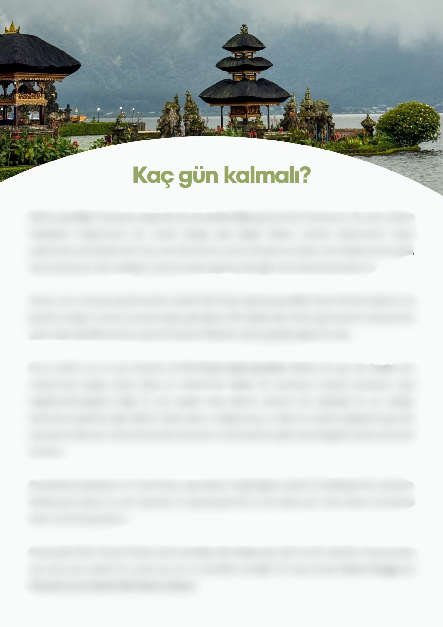 Bali Seyahat Rehberi