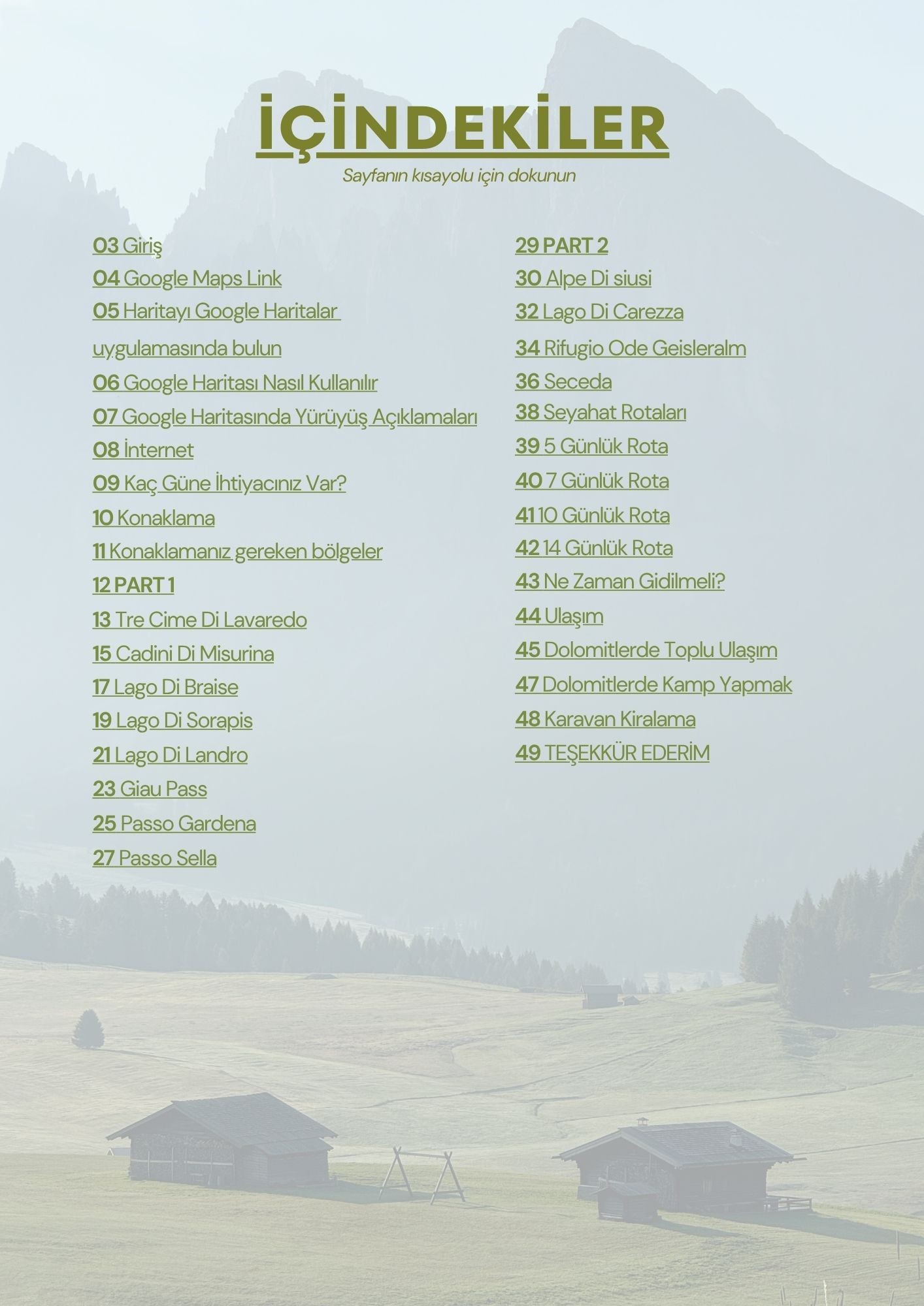Dolomitler Seyahat Rehberi