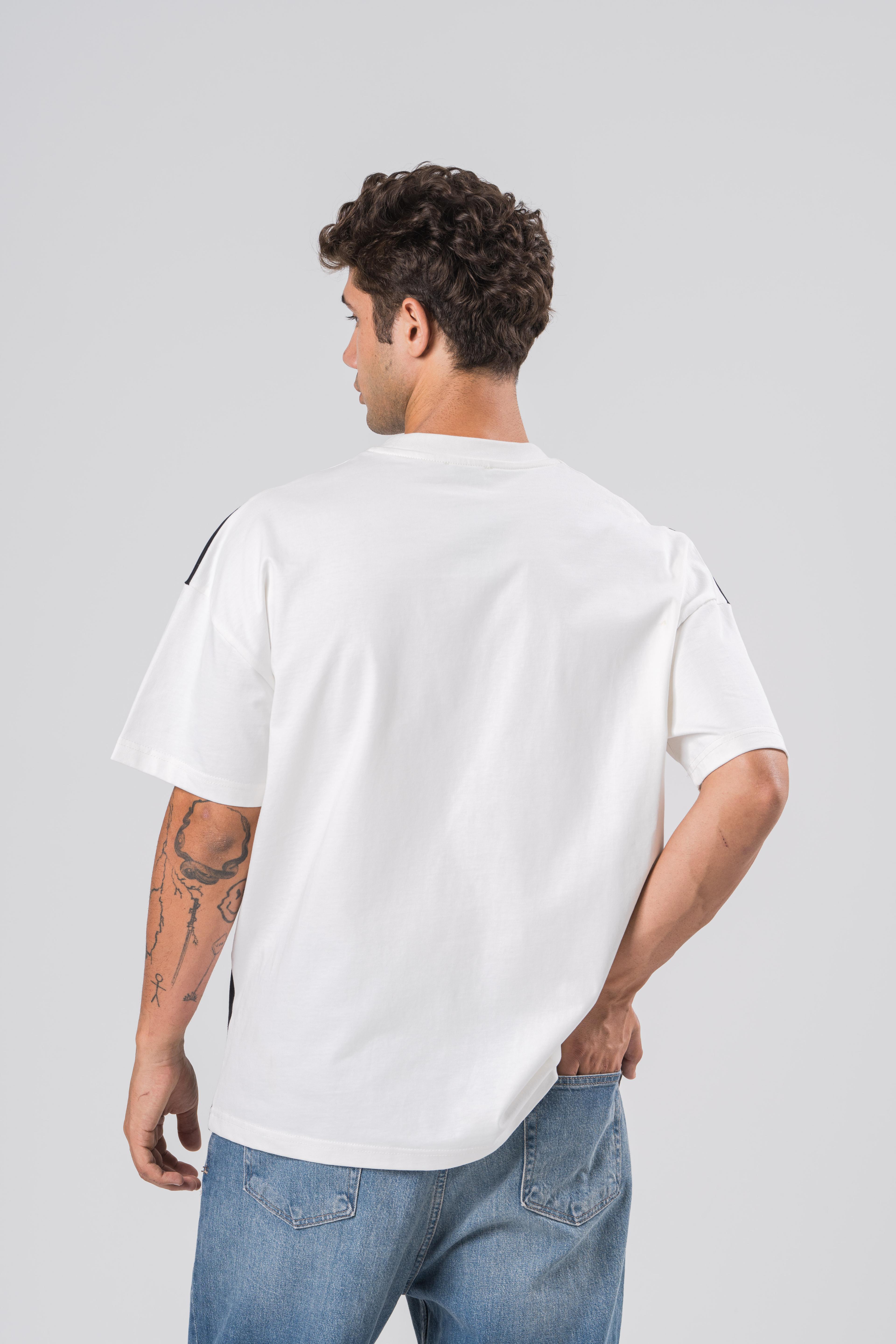 Oversize Siyah Parçalı T-shirt 