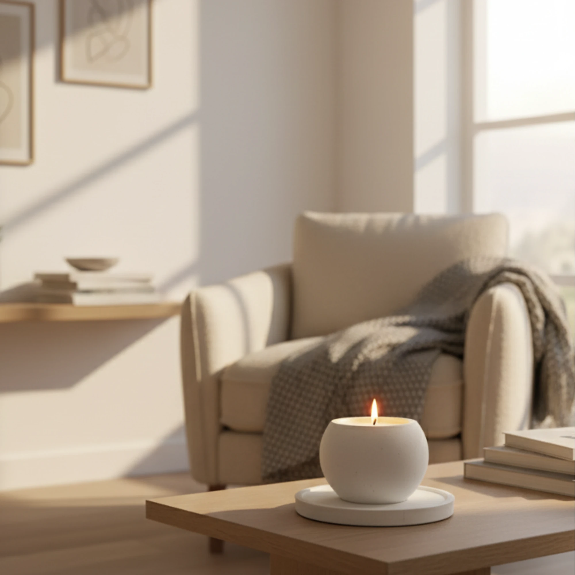 Utaylife El Yapımı Dekoratif Mumluk ve Altlık Seti, Şık ve Zarif Tasarım - Gri