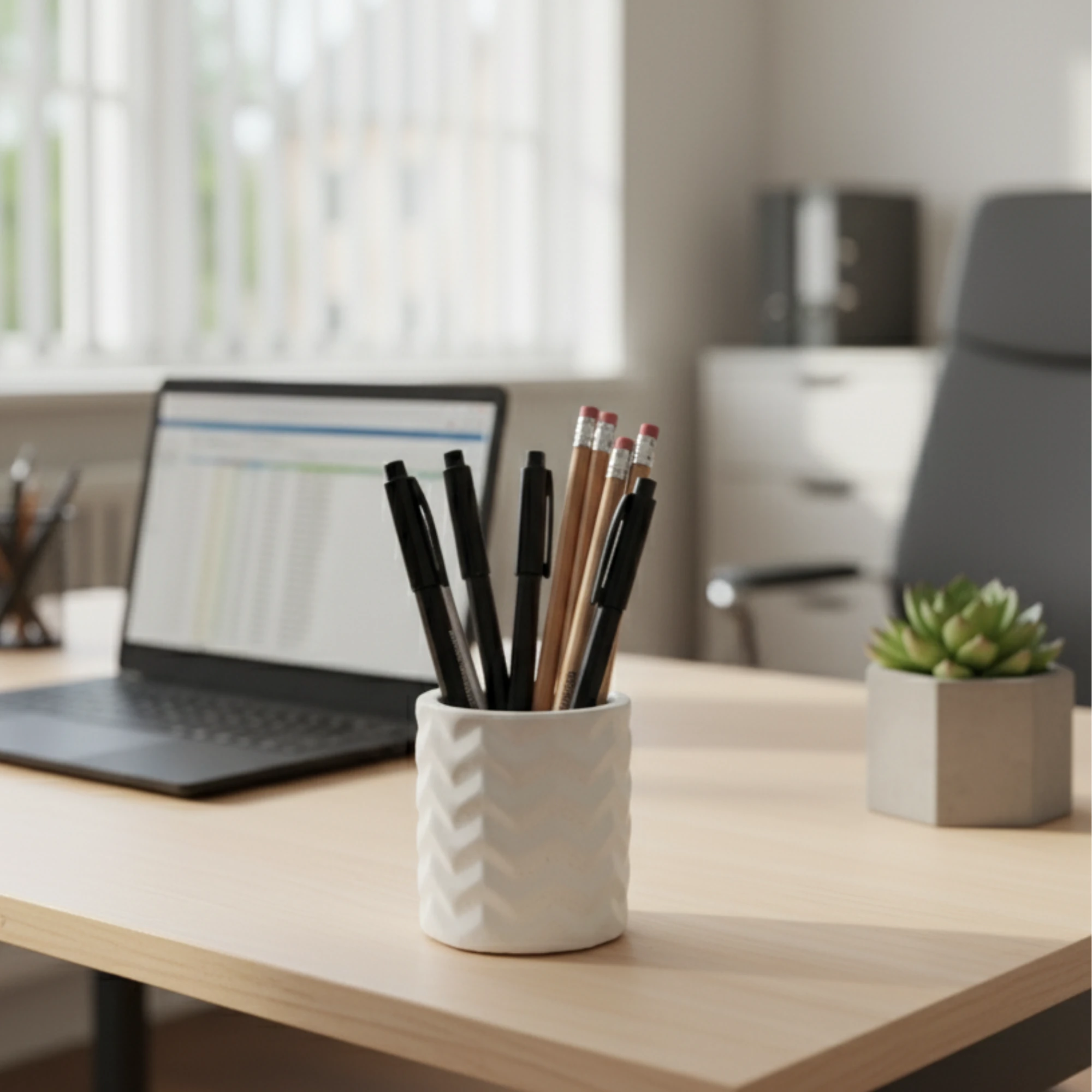 Utaylife El Yapımı Beton Kalemlik, Chevron Masa Düzenleyici