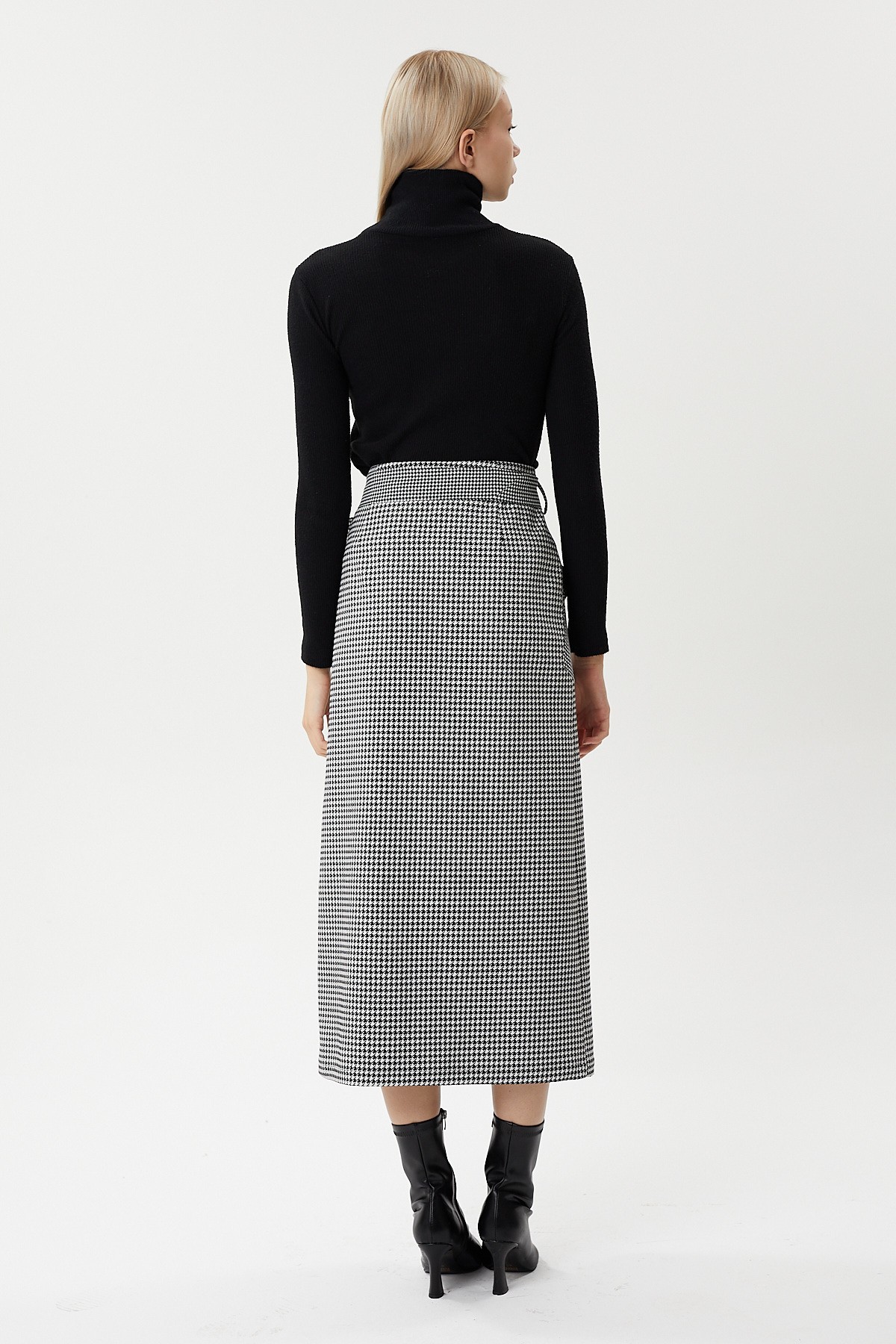 Jacquard skirt made of stretchy special cotton blend fabric