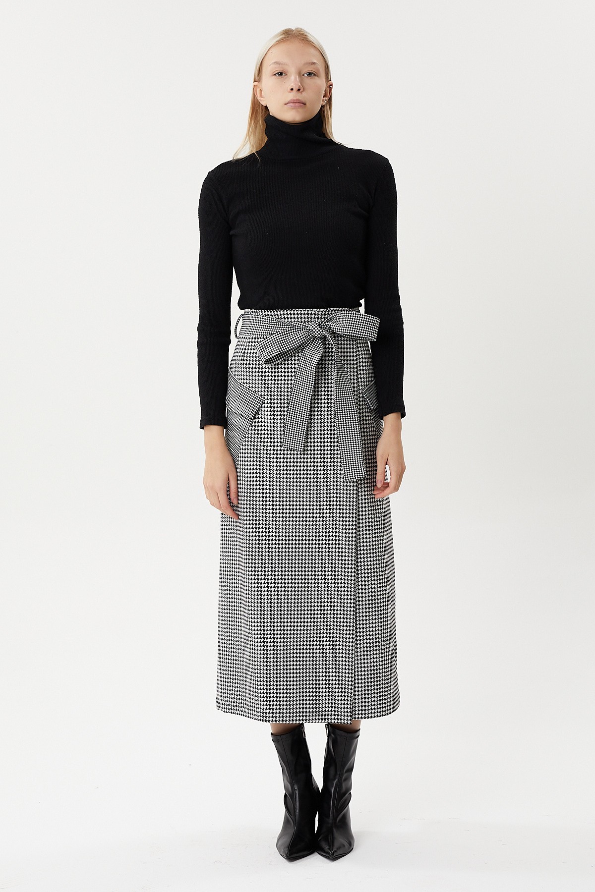 Jacquard skirt made of stretchy special cotton blend fabric