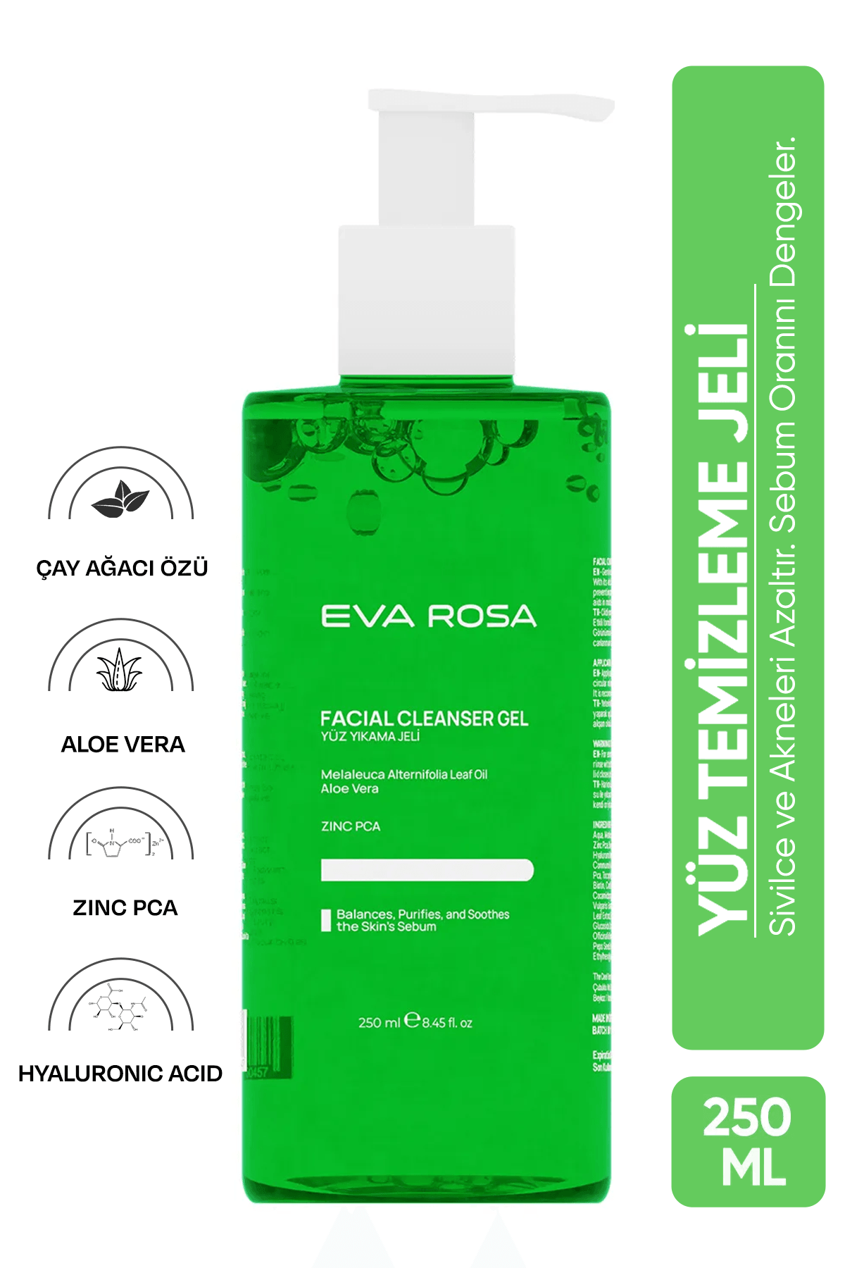 Siyah Nokta Ve Sivilce Karşıtı Yüz Temizleme Jeli 250 ml (Sebum Oranını Dengeler)