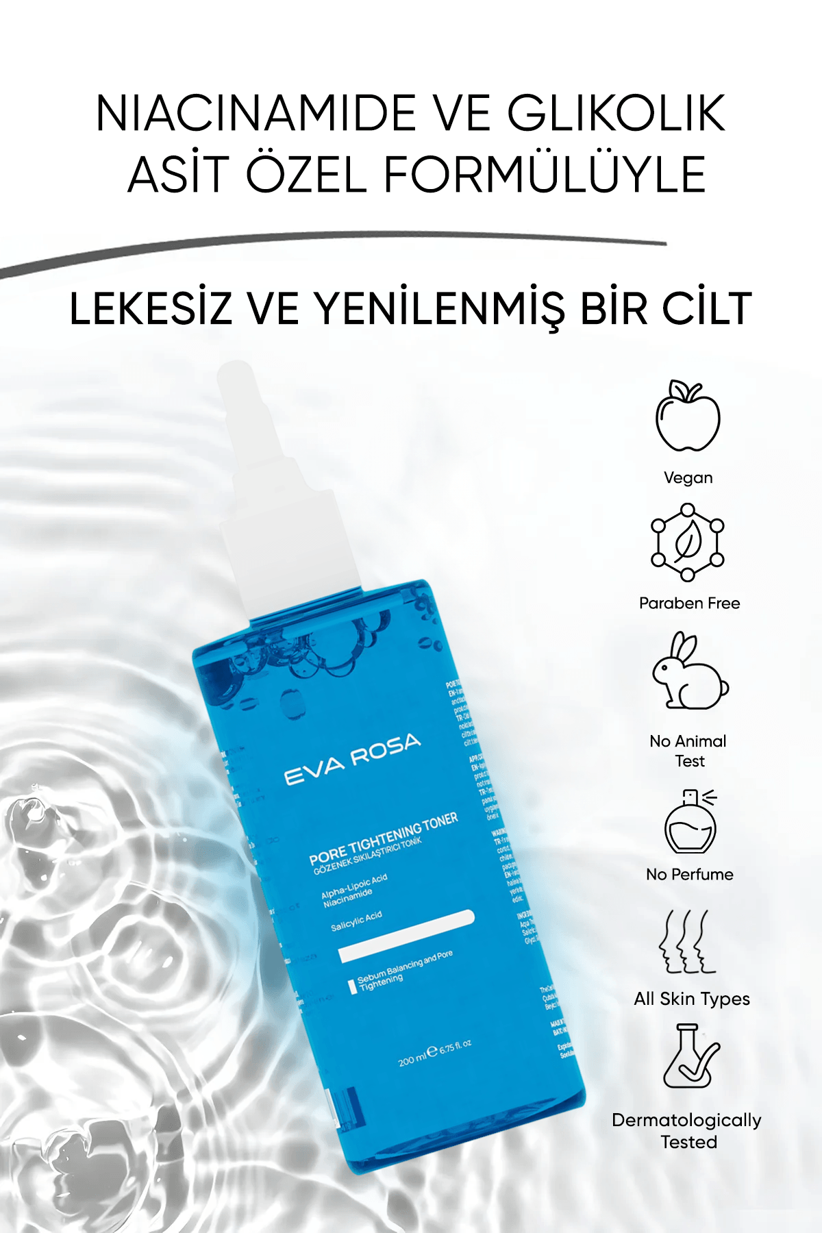 Canlandırıcı Ve Gözenek Sıkılaştırıcı Tüm Ciltler Için Glikolik Asit Tonik 200 ml