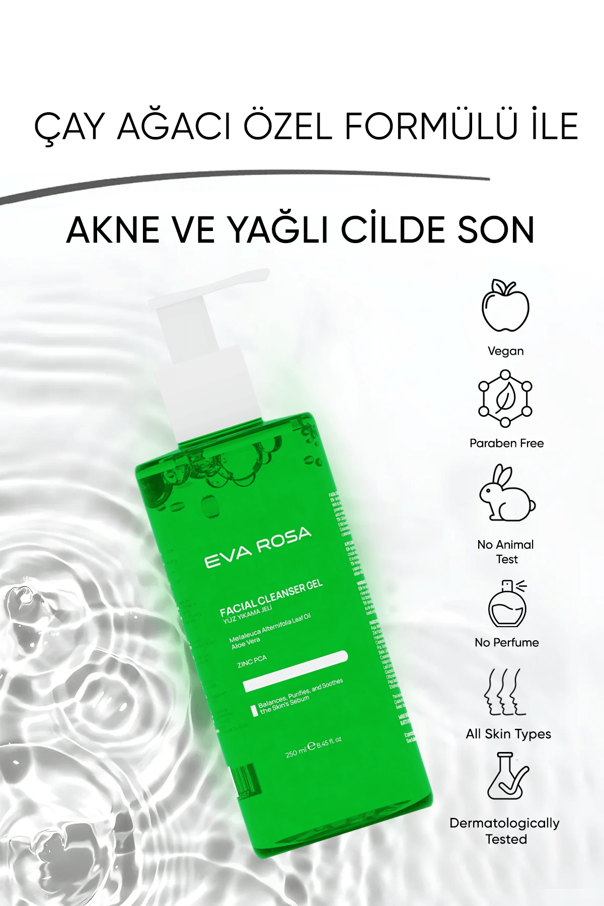 Siyah Nokta Ve Sivilce Karşıtı Yüz Temizleme Jeli 250 ml (Sebum Oranını Dengeler)