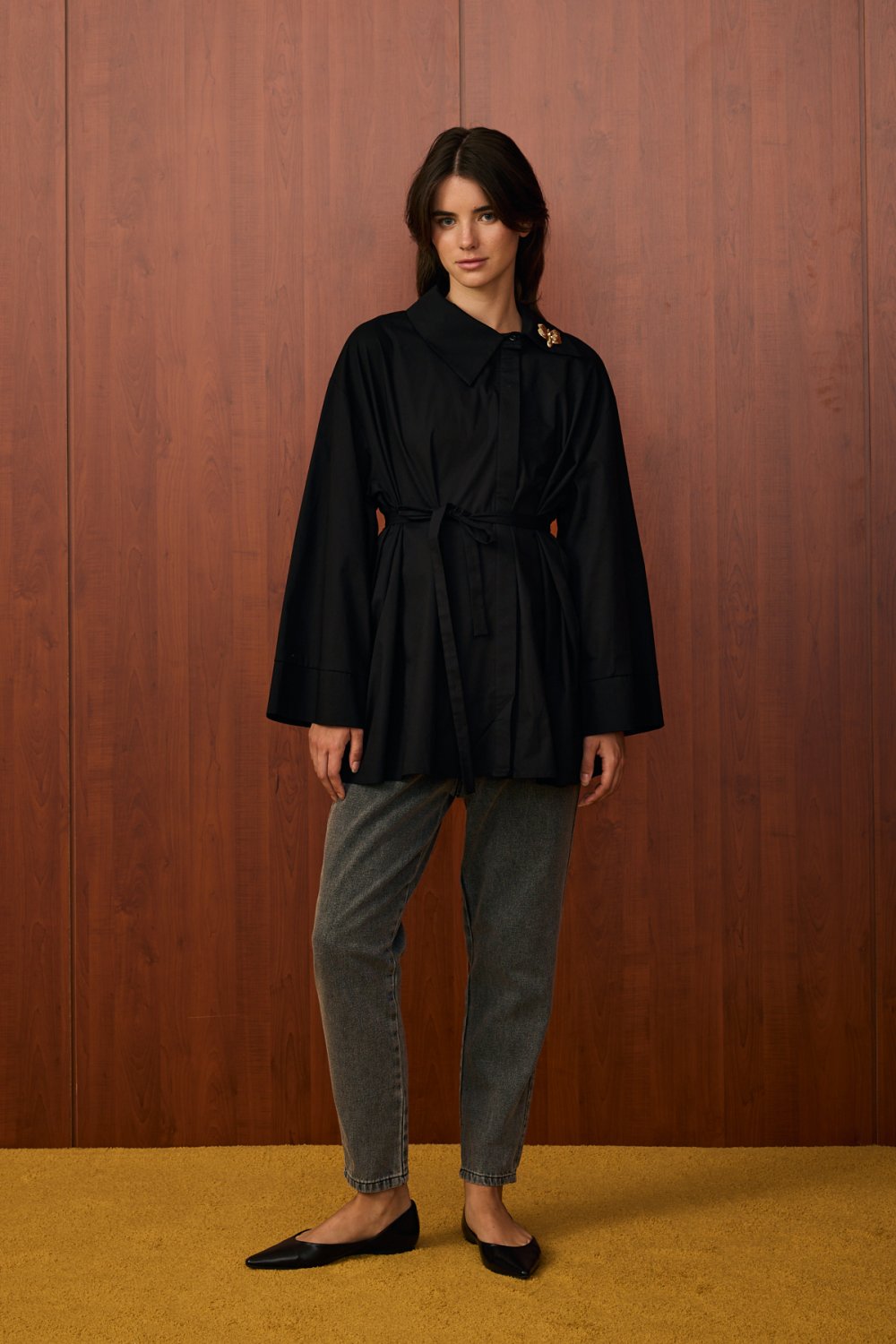 MRW1533-MADRİN ŞIK GÖMLEK - SIYAH image