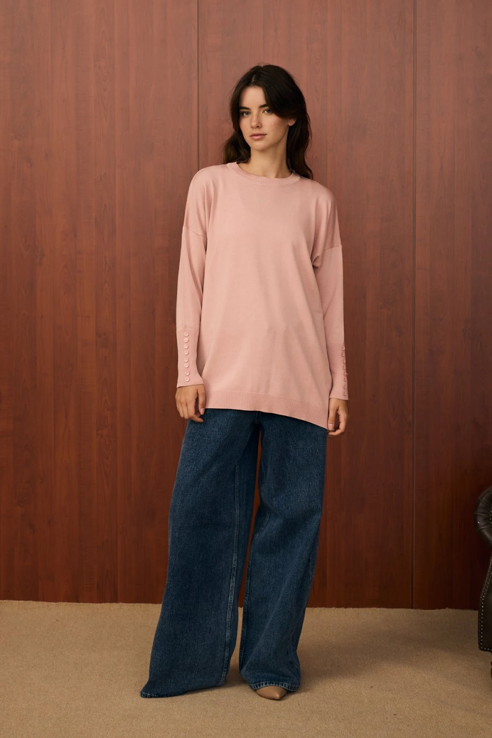 MRW1503-BASIC DÜĞME TRİKO - PUDRA image