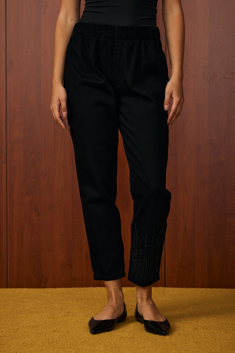 MRW1518-ÖN TAŞLI DENİM - SIYAH main variant image