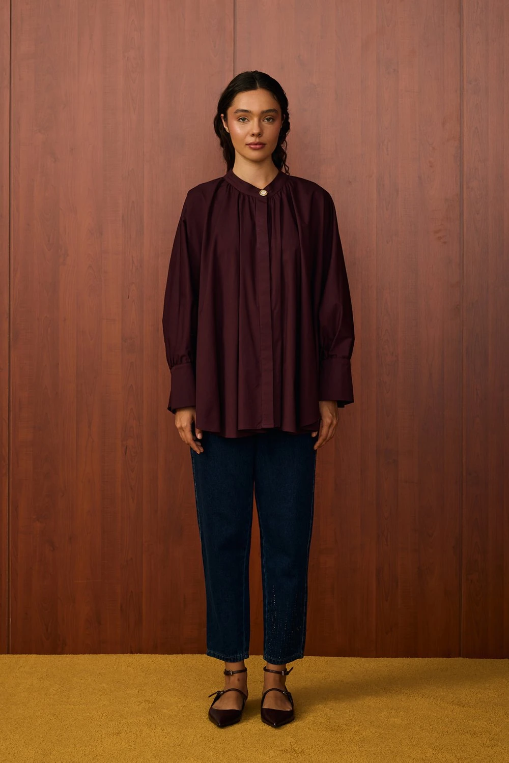 MRW1537-PARİS GÖMLEK - BORDO image