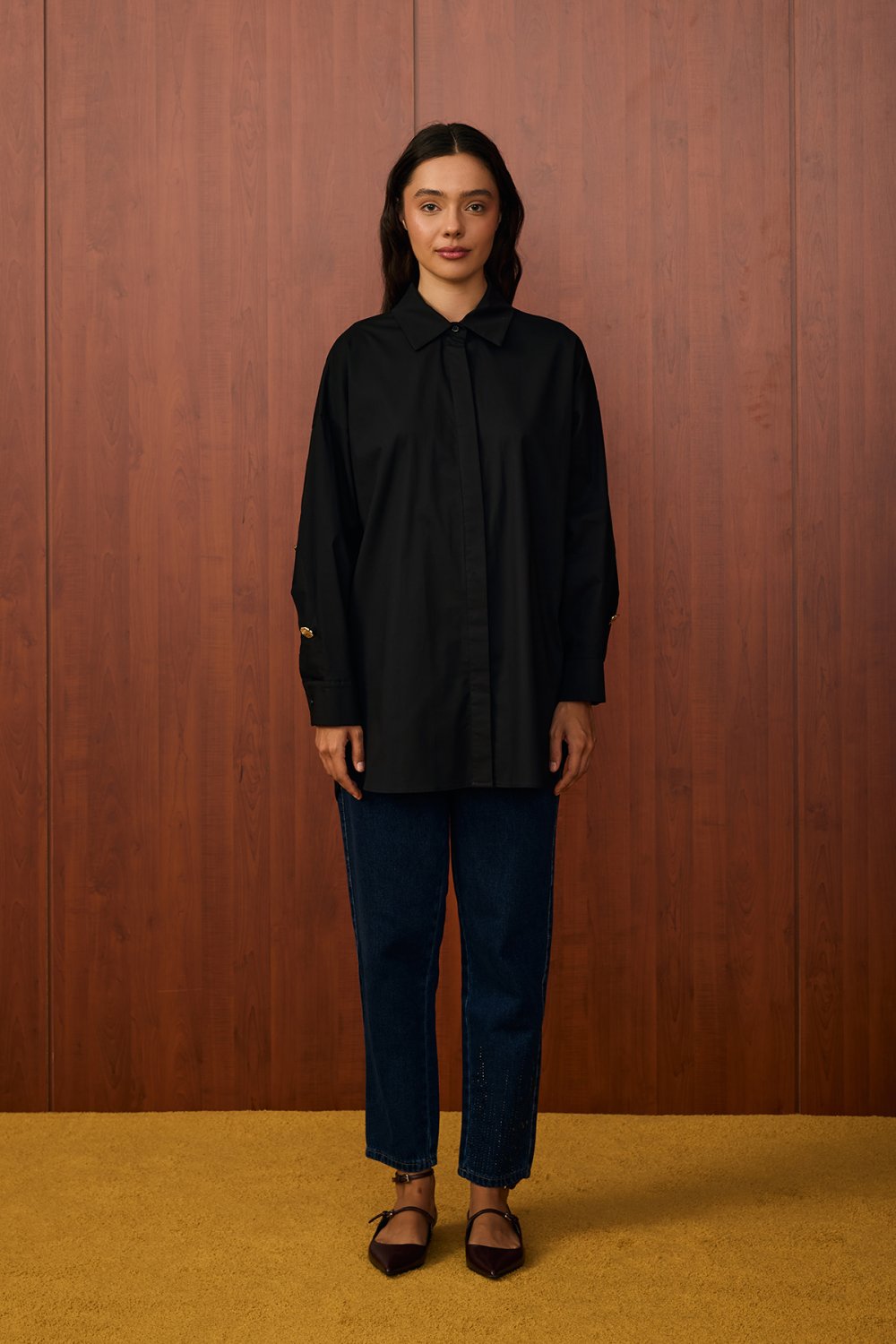 MRW1585-FLY GÖMLEK - SIYAH image