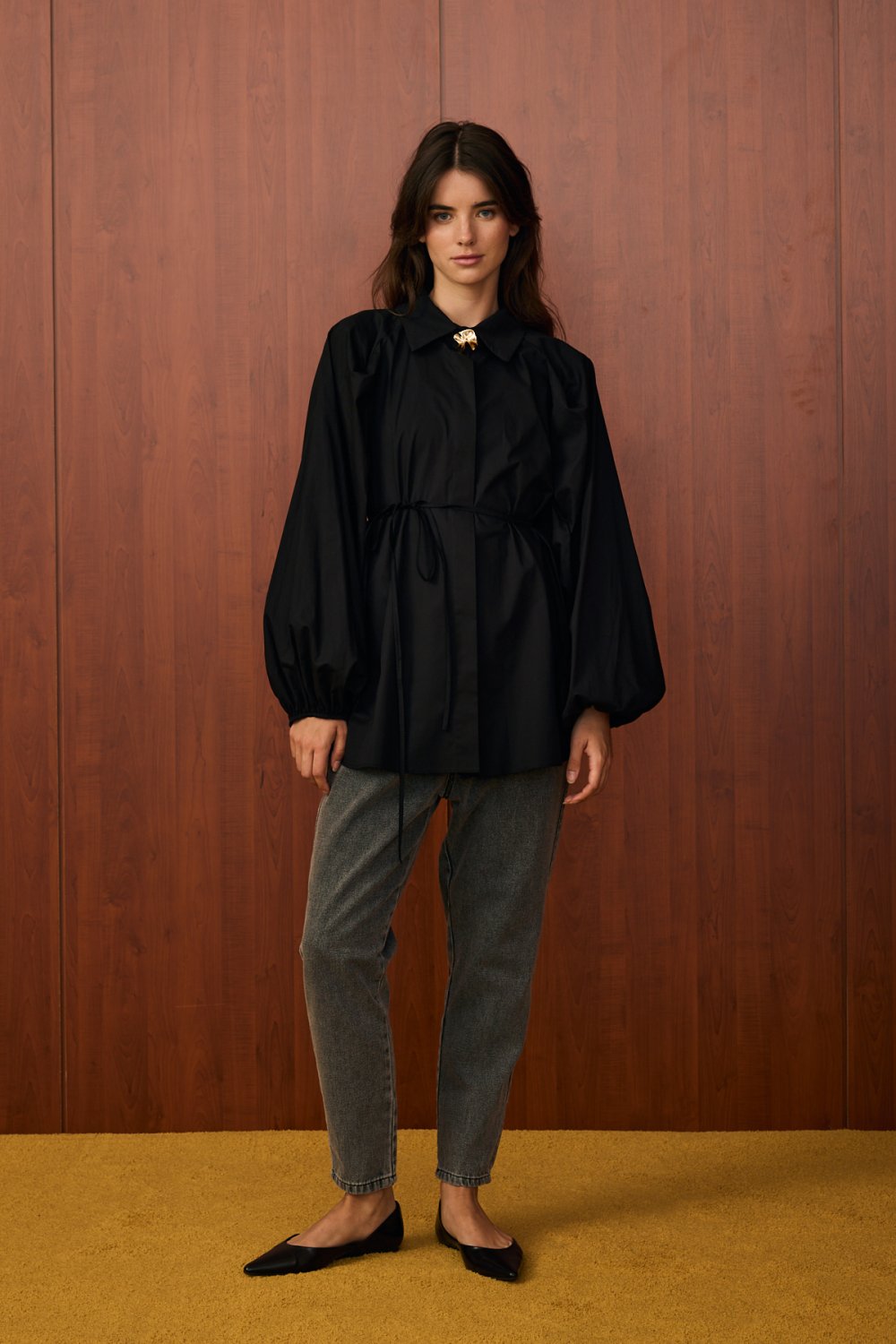 MRW1530-BALERİN GÖMLEK - SIYAH image