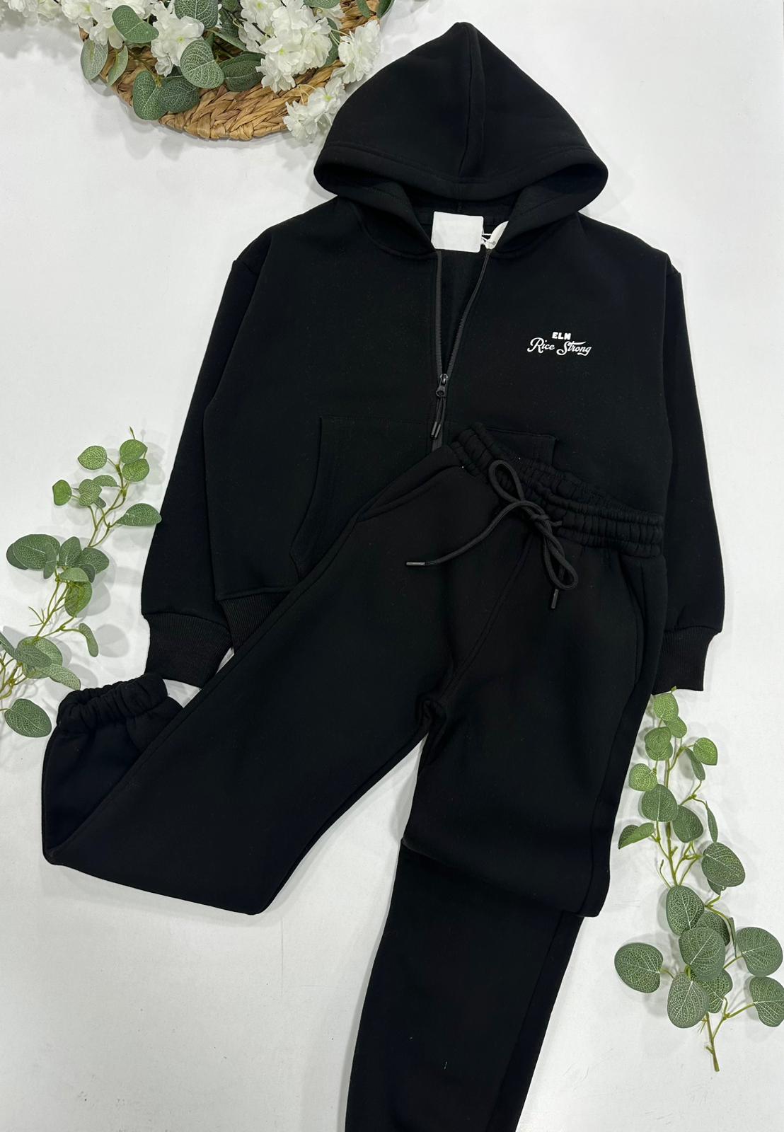 UNISEX FERMUARLI KAPÜŞONLU EŞOFMAN TAKIMI