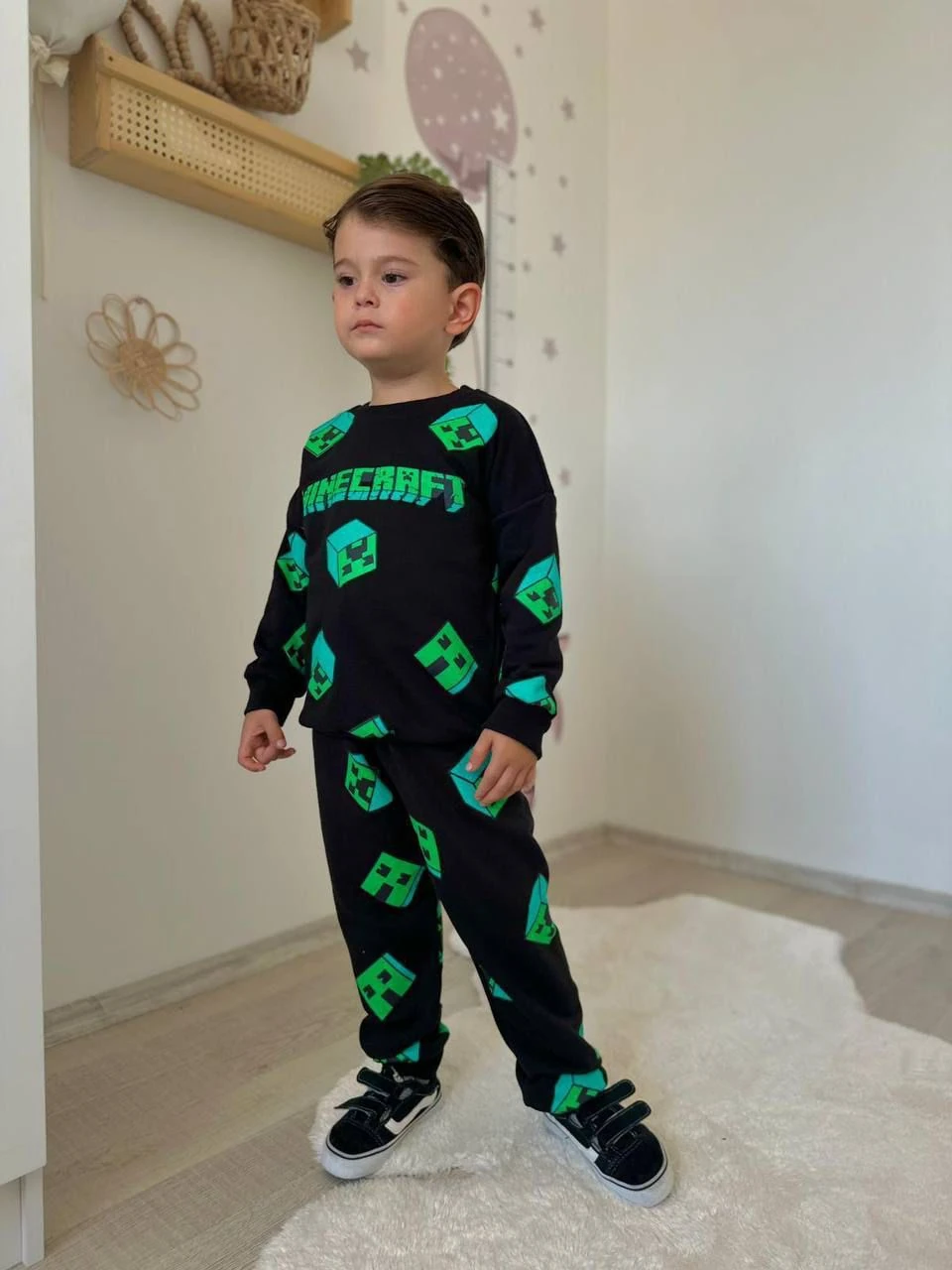 ERKEK ÇOCUK MINICRAFT BASKILI EŞOFMAN TAKIMI