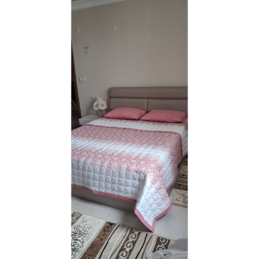 Pembe Çift Kişilik Kapitone Pike Takımı