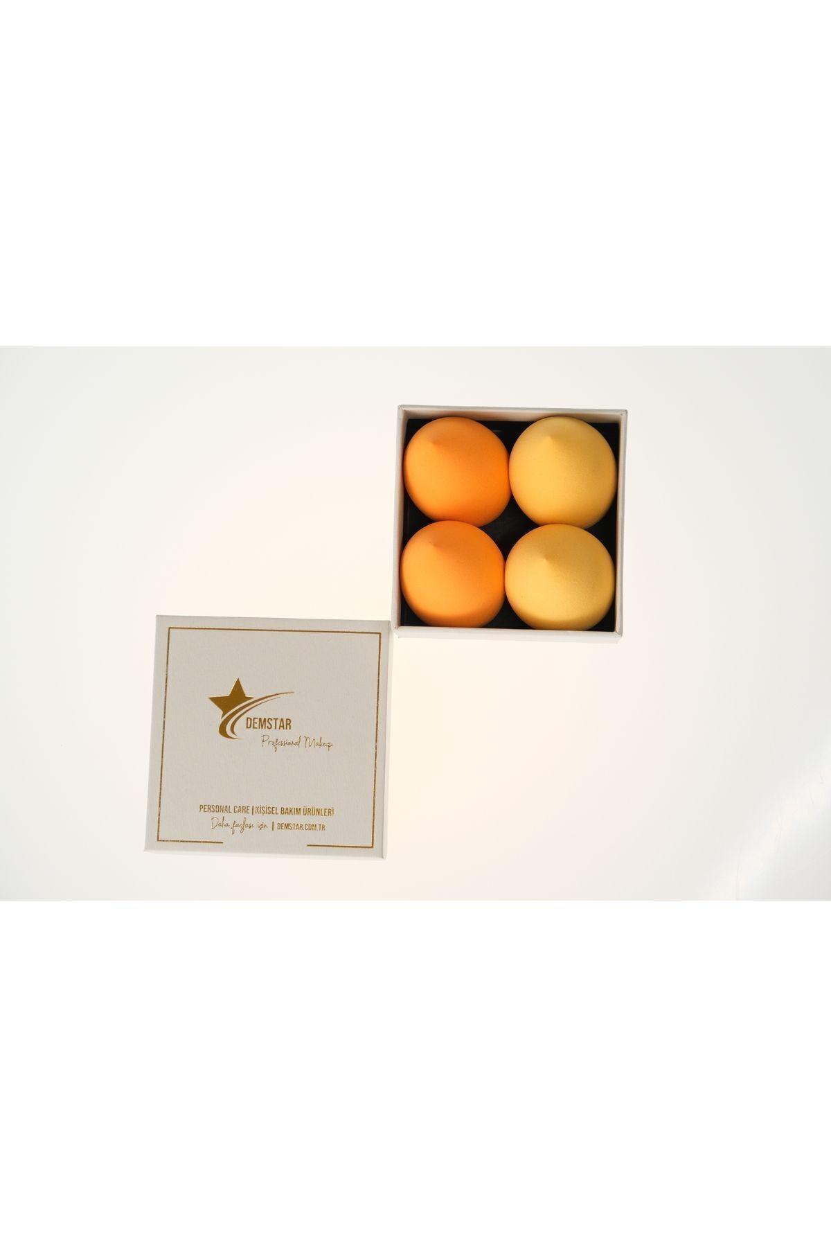 Professional Makeup Sponge 4'lü Makyaj Süngeri Seti (2 Sarı-2 Turuncu)