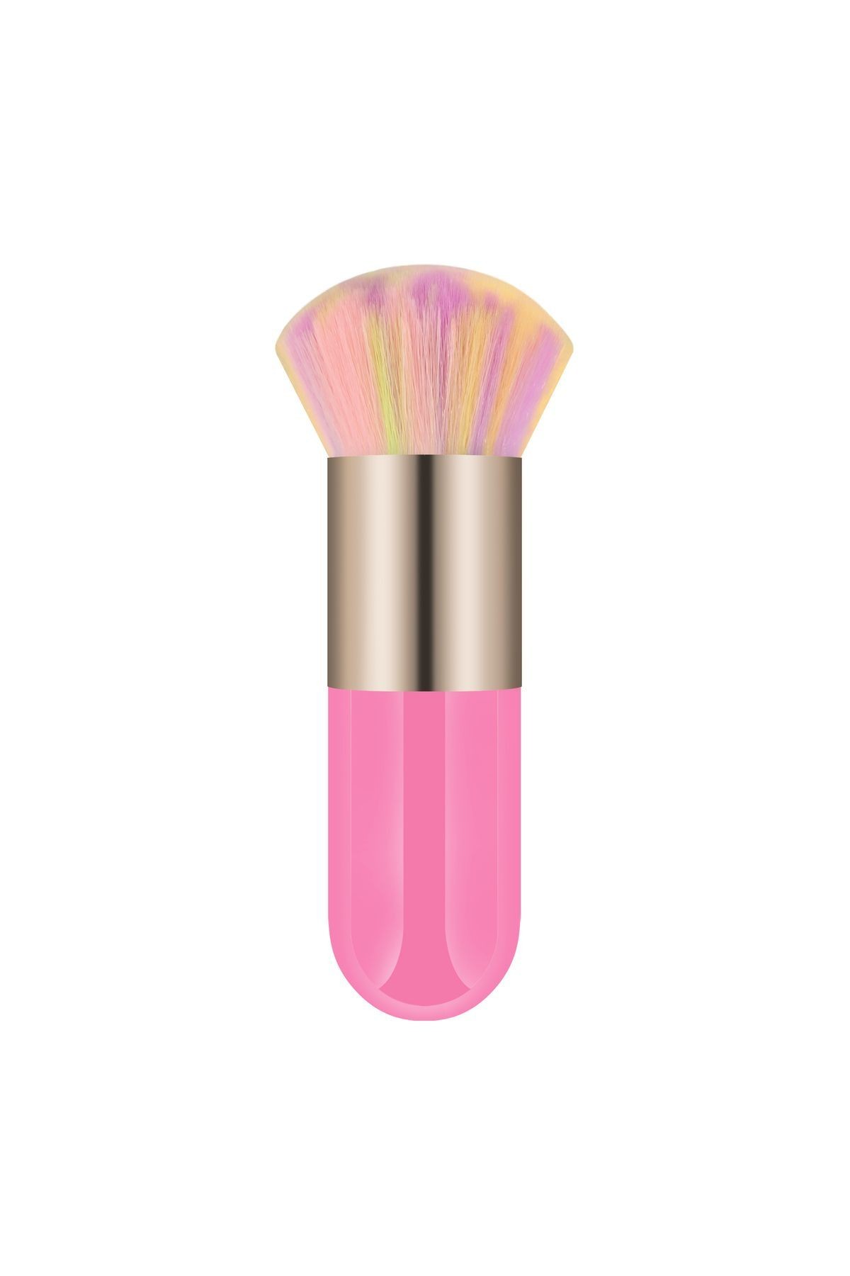 Professional Make-up Luxury Kabuki Fondöten Ve Allık Makyaj Fırçası RS