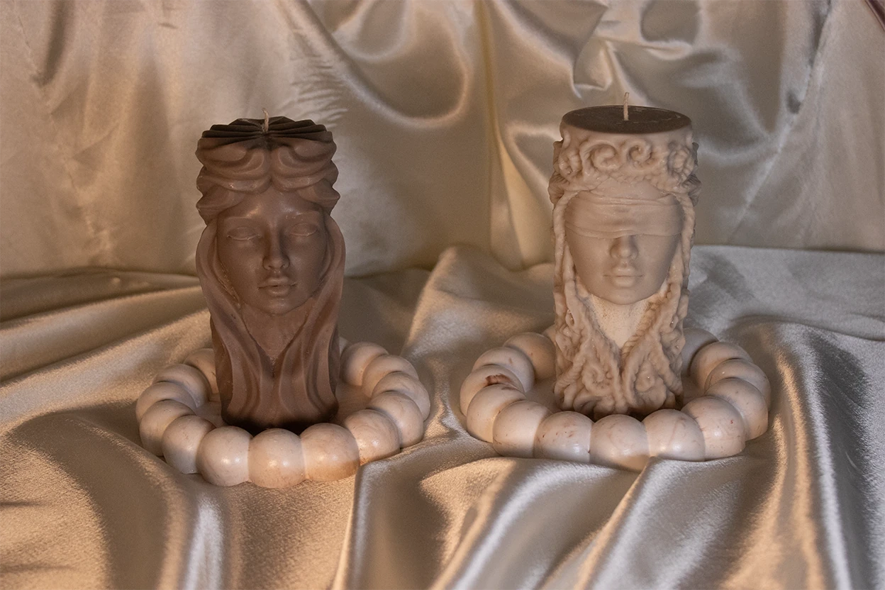 Tears of Light – Sanatsal Heykel Mum | El Yapımı Dekoratif (İki Parça)