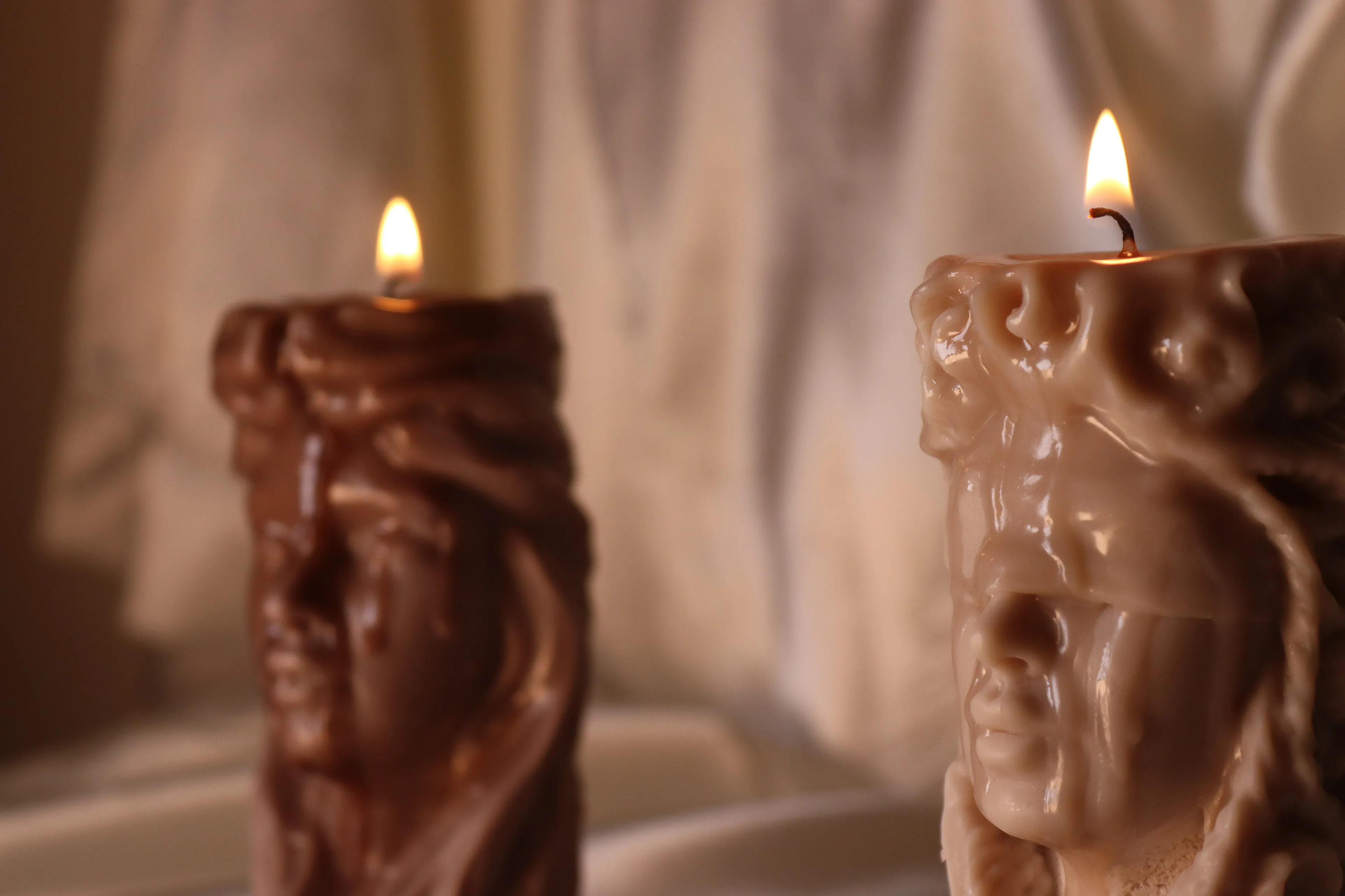 Tears of Light – Sanatsal Heykel Mum | El Yapımı Dekoratif (İki Parça)