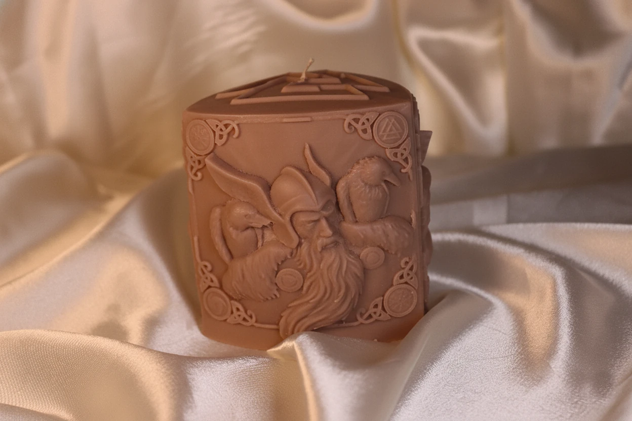 Odin – Sanatsal Soy Wax Heykel Mum | El Yapımı Dekoratif