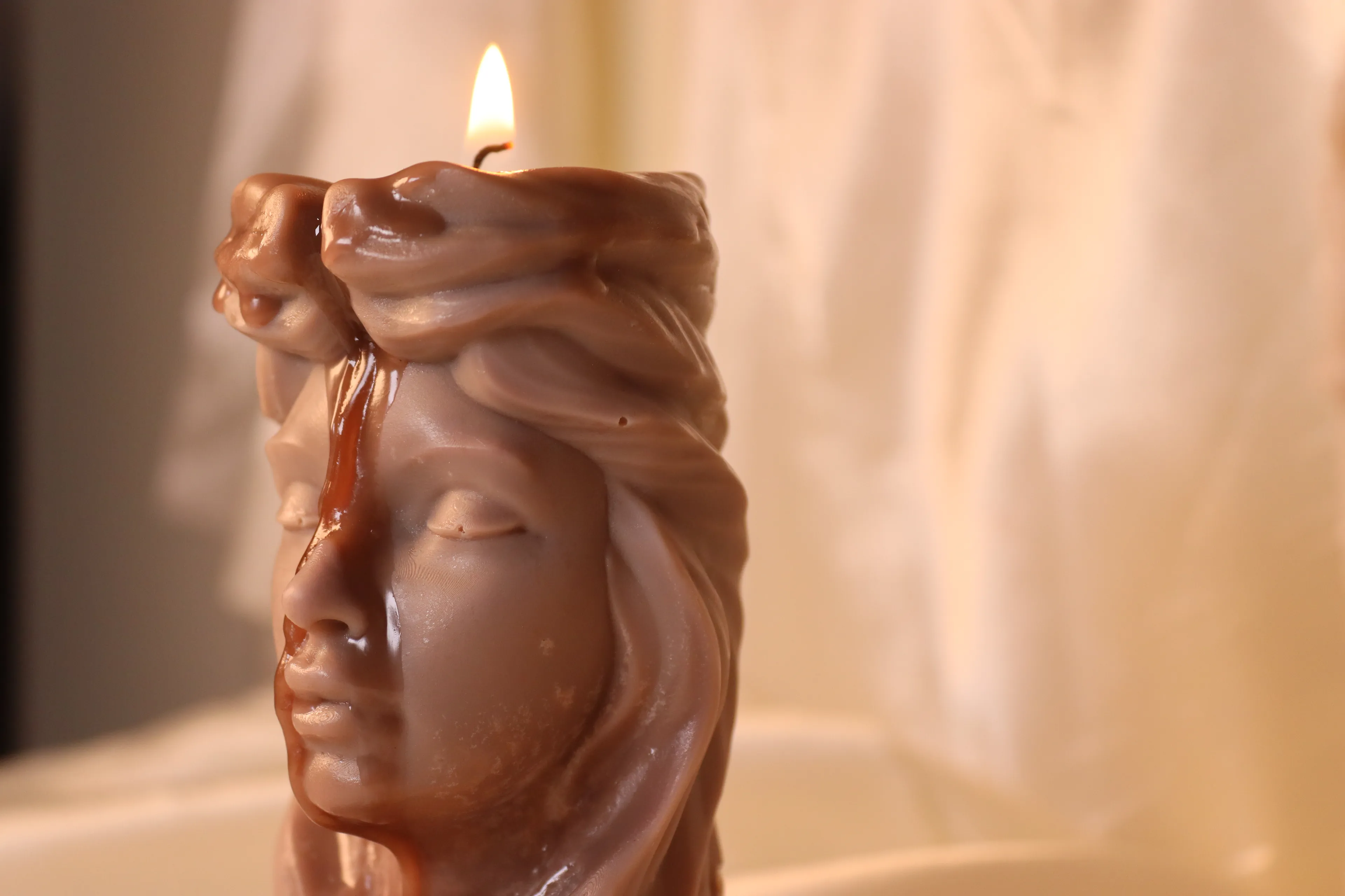 Tears of Light – Sanatsal Heykel Mum | El Yapımı Dekoratif (İki Parça)