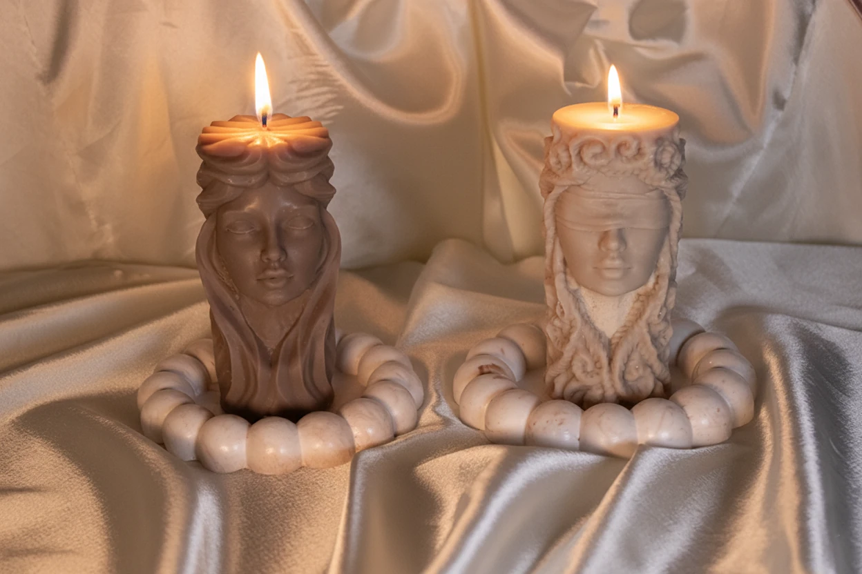 Tears of Light – Sanatsal Heykel Mum | El Yapımı Dekoratif (İki Parça)