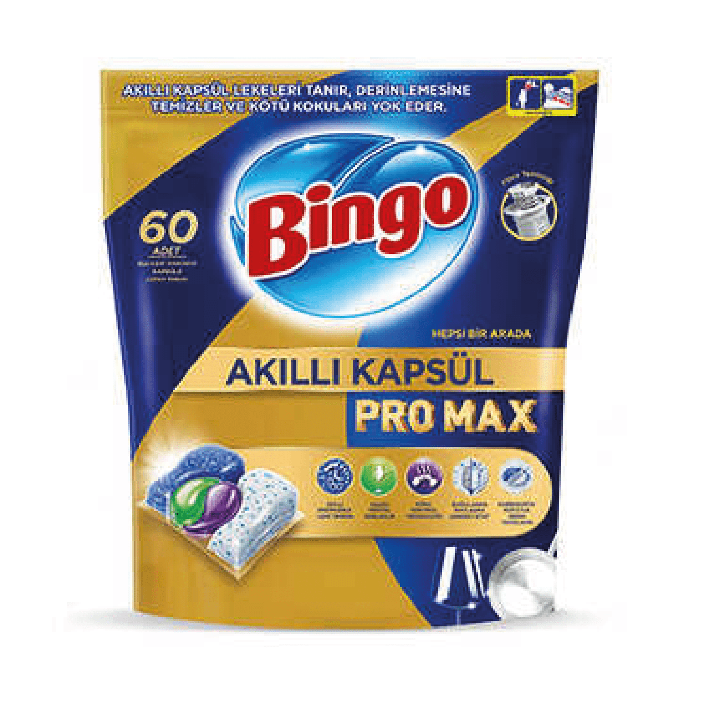 Bingo Akıllı Kapsül Pro Max Bulaşık Makinesi Deterjanı Tableti 60 lt