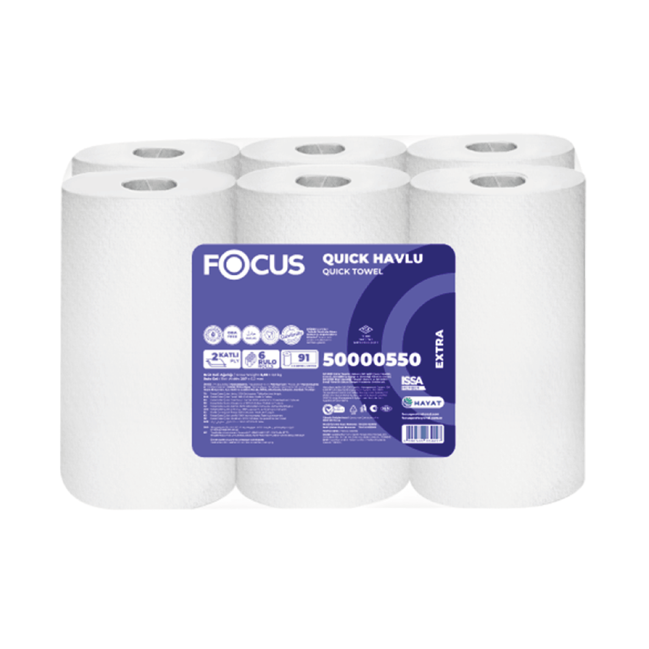 Focus Extra Quick Havlu 91 Metre 6'lı -50000550
