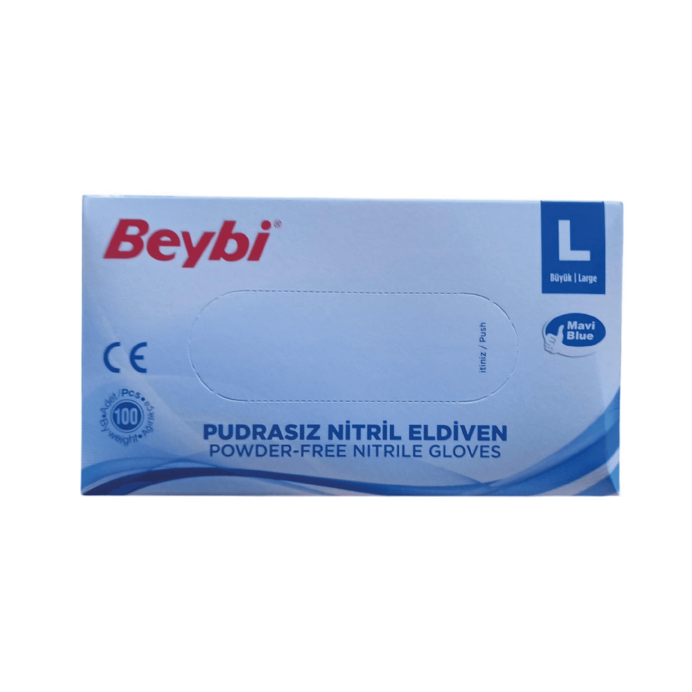 Bimel Nitril Eldiven Mavi L