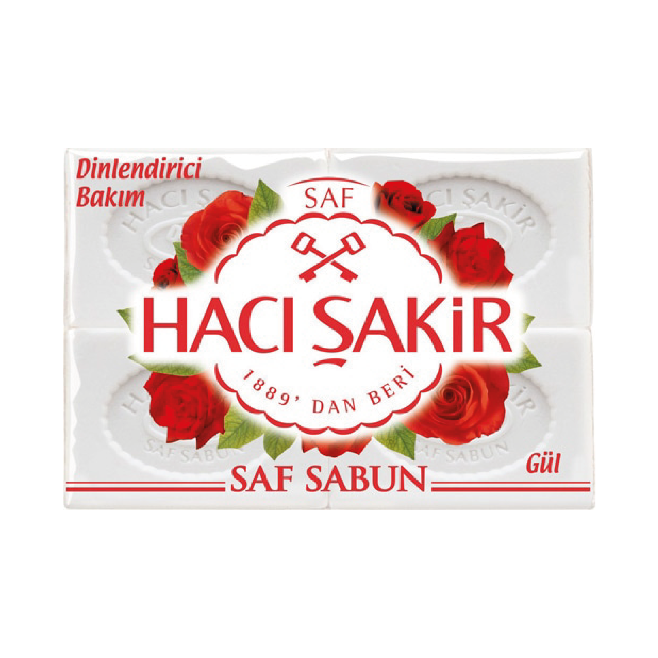 Hacı Şakir Kalıp Sabun Gül 4'Lü 600 gr