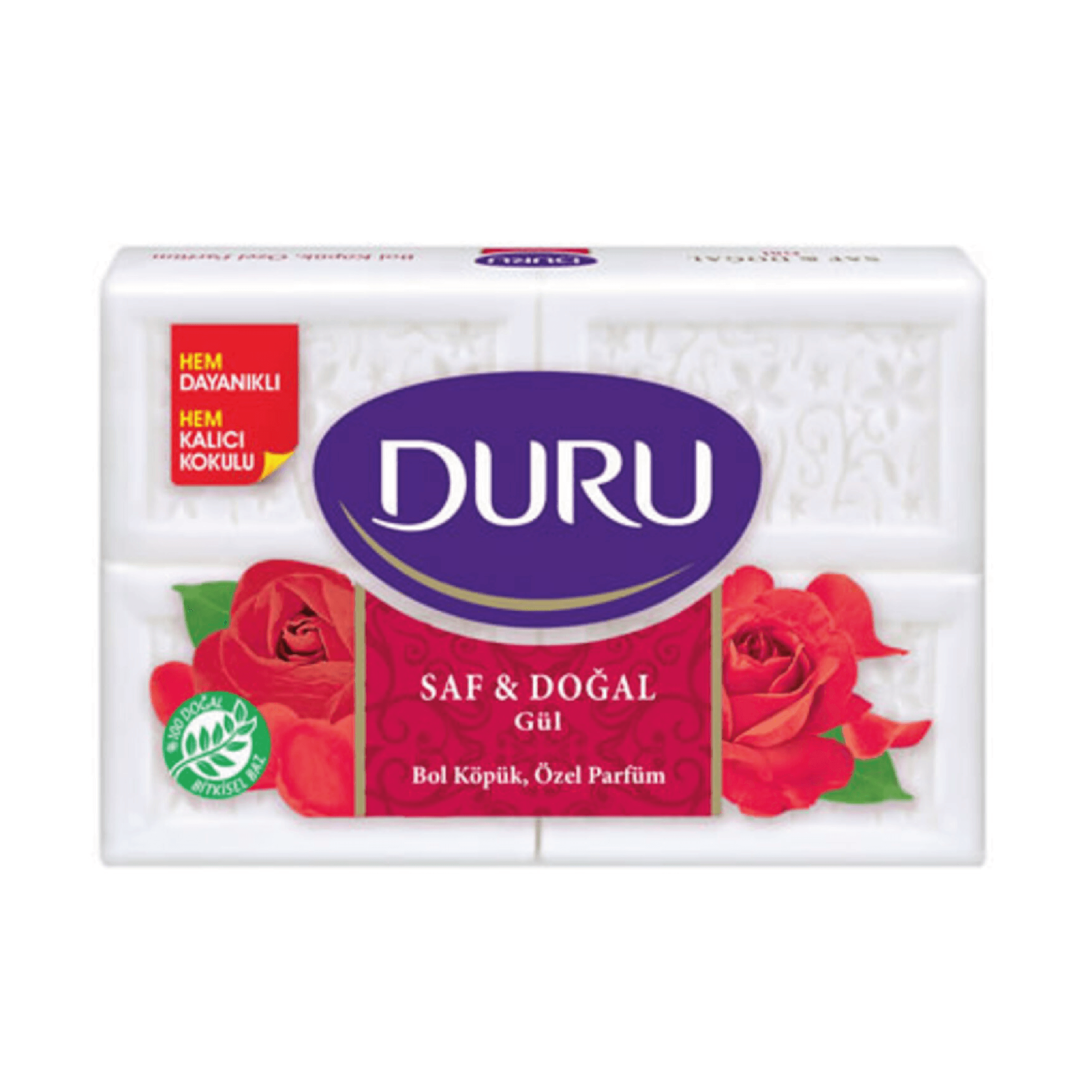 Duru Kalıp Sabun Saf & Doğal Gül 4'lü 600 gr