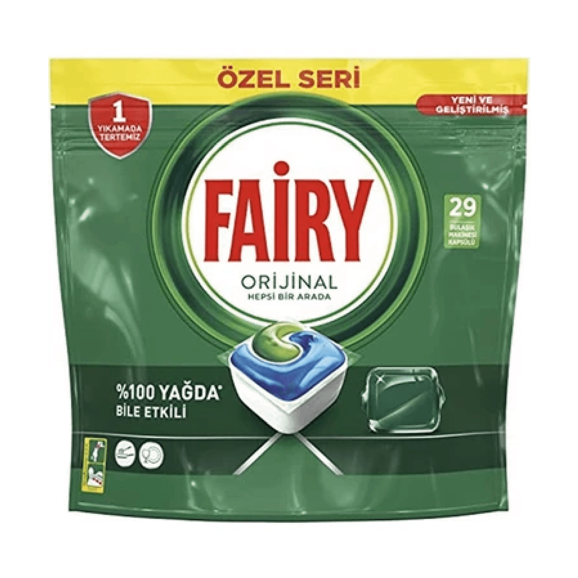 Fairy Orijinal Hepsi Bir Arada Bulaşık Makinesi Tableti 29'lu