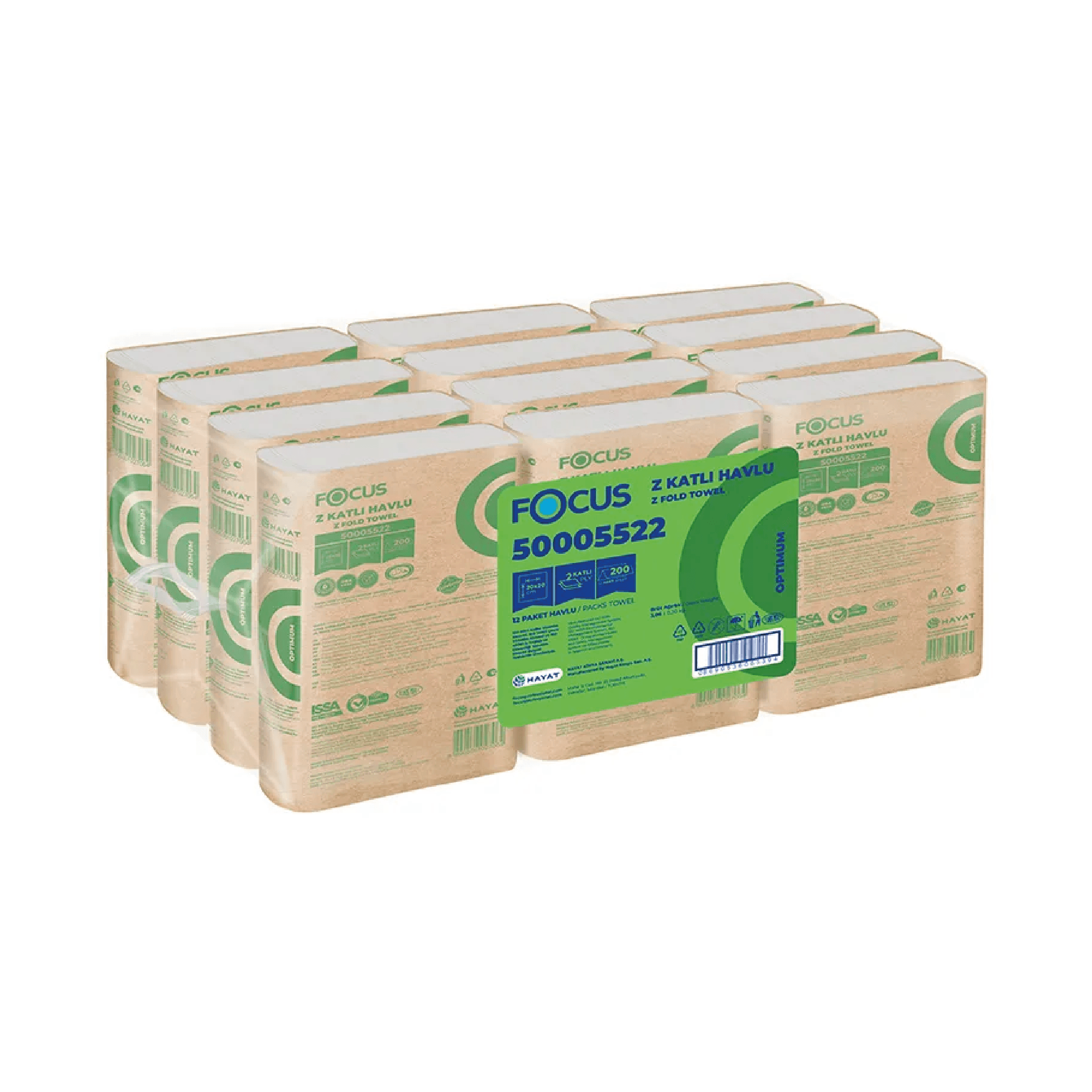 Focus Optimum Z Katlı Havlu 12 Paket 200'lü -50005522