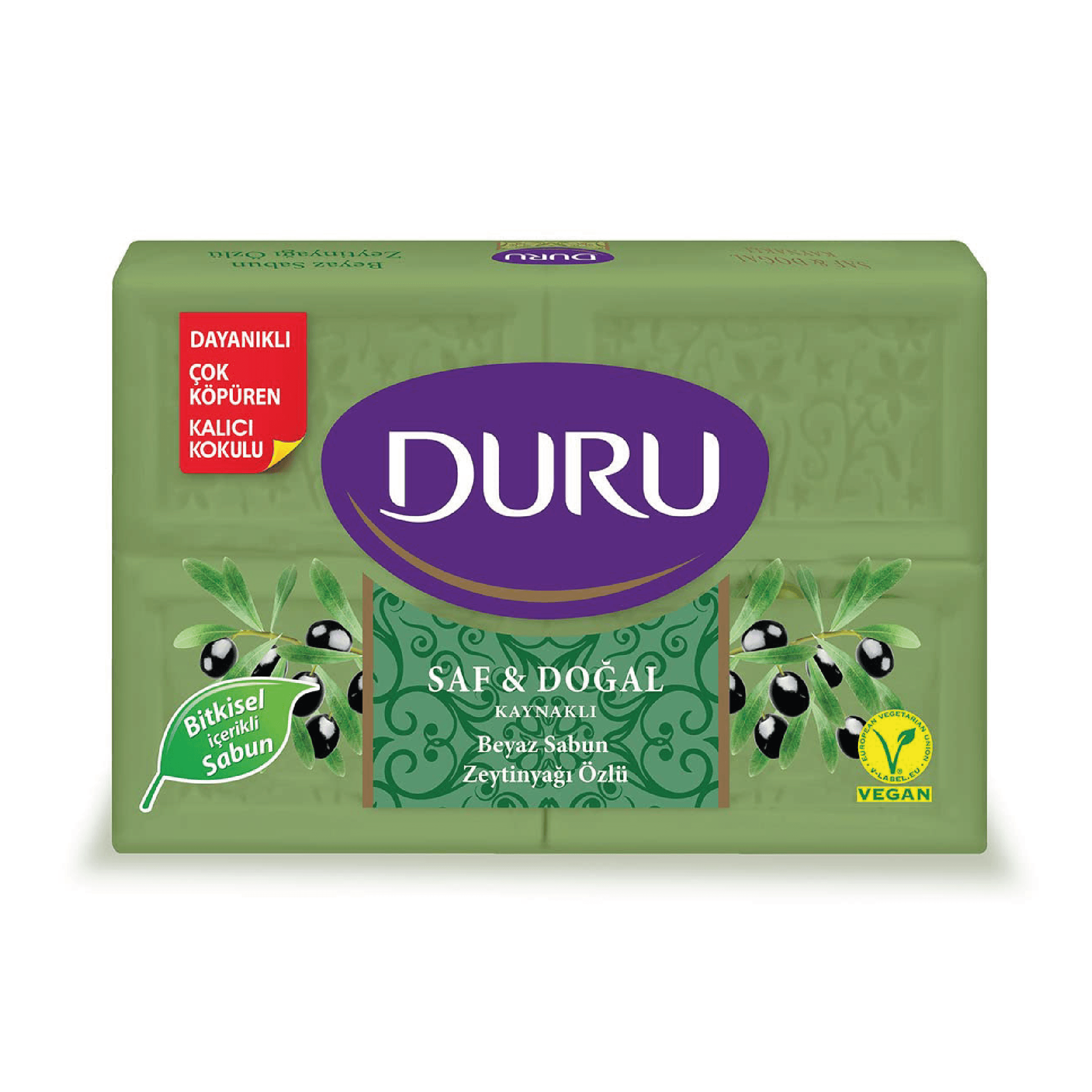 Duru Kalıp Sabun Saf & Doğal Zeytinyağı Özlü 4'lü 600 gr