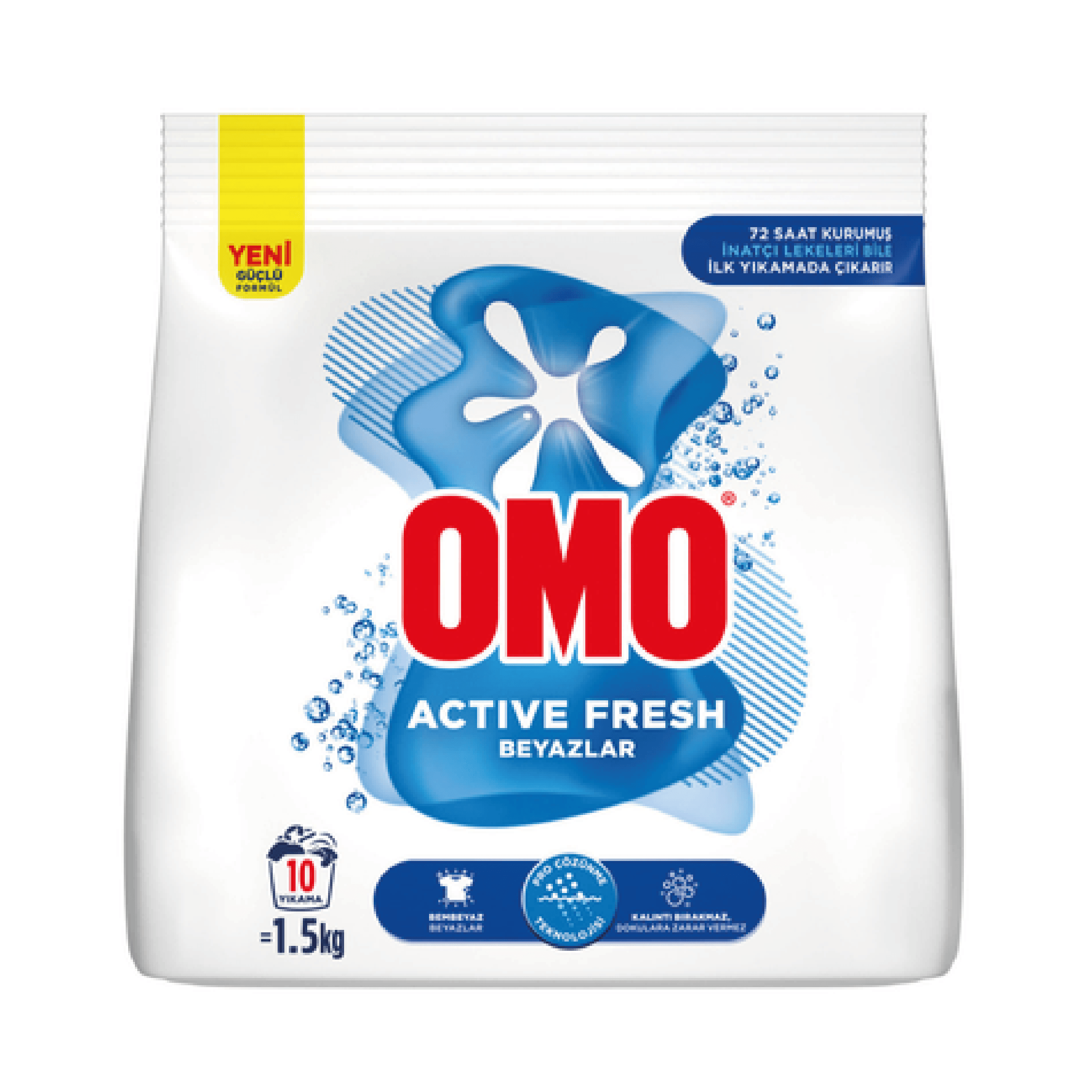 Omo Active Fresh Toz Çamaşır Deterjanı Beyazlar 1.5 Kg