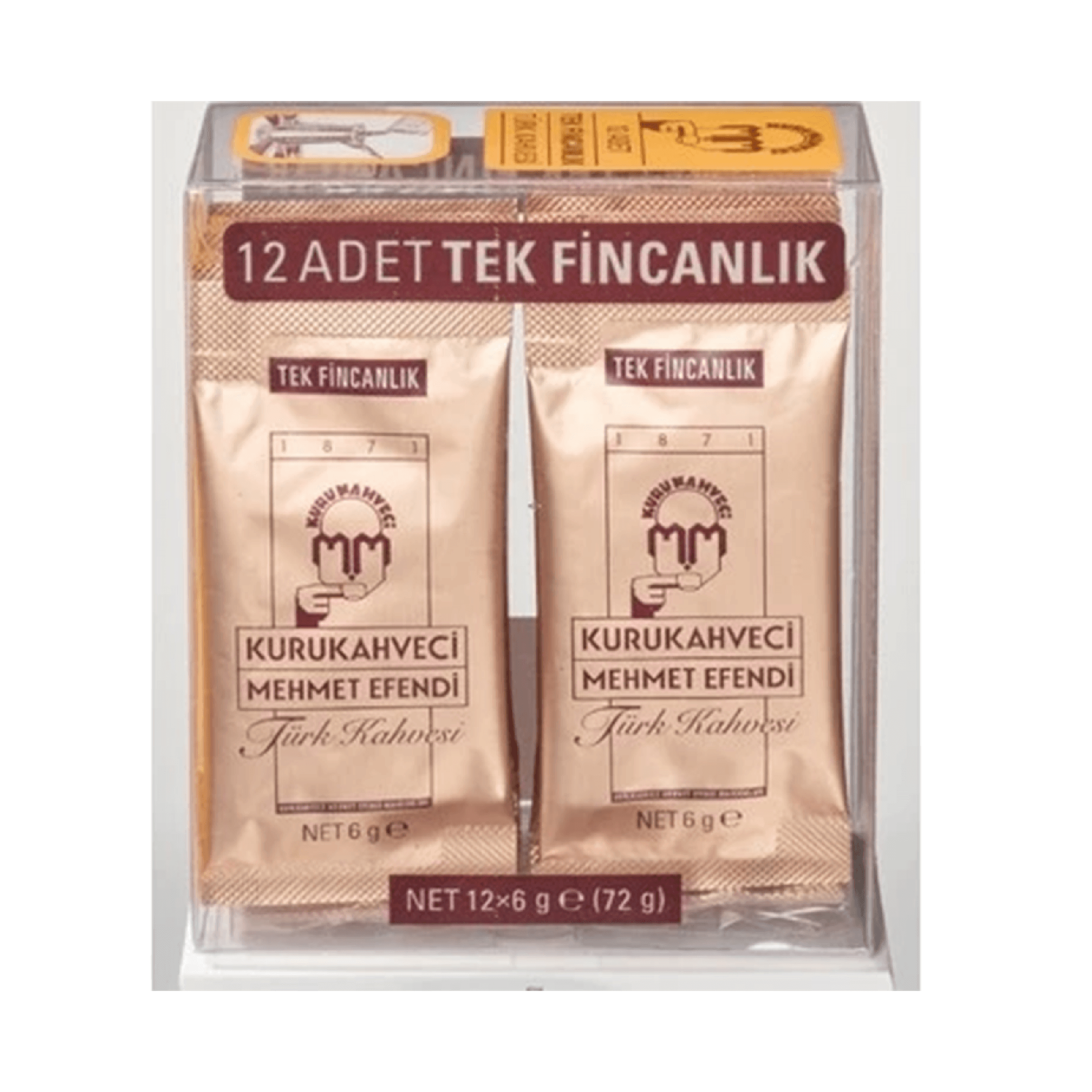 Mehmet Efendi Tek Fincanlık Türk Kahvesi 6 gr/12 Adet
