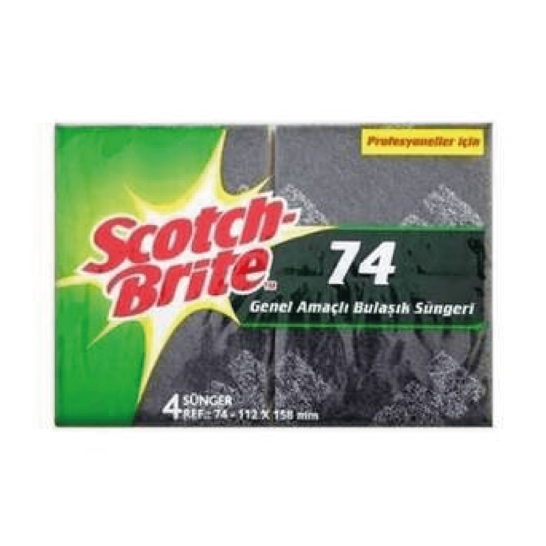 Scotch Brite 74 Yeşil Klasik Bulaşık Süngeri 4'lü