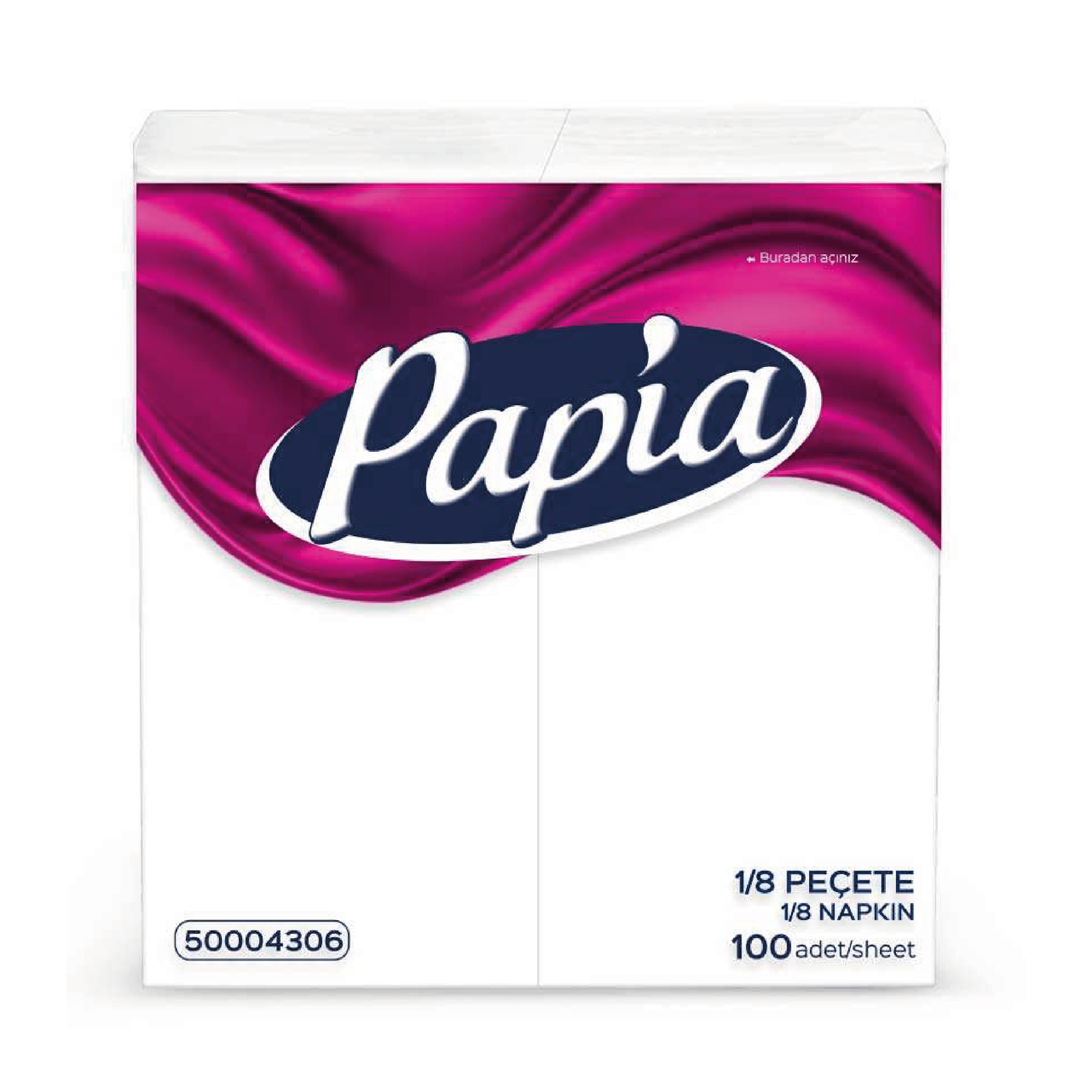 Papia Garson Katlama Peçete 1/8 100'lü