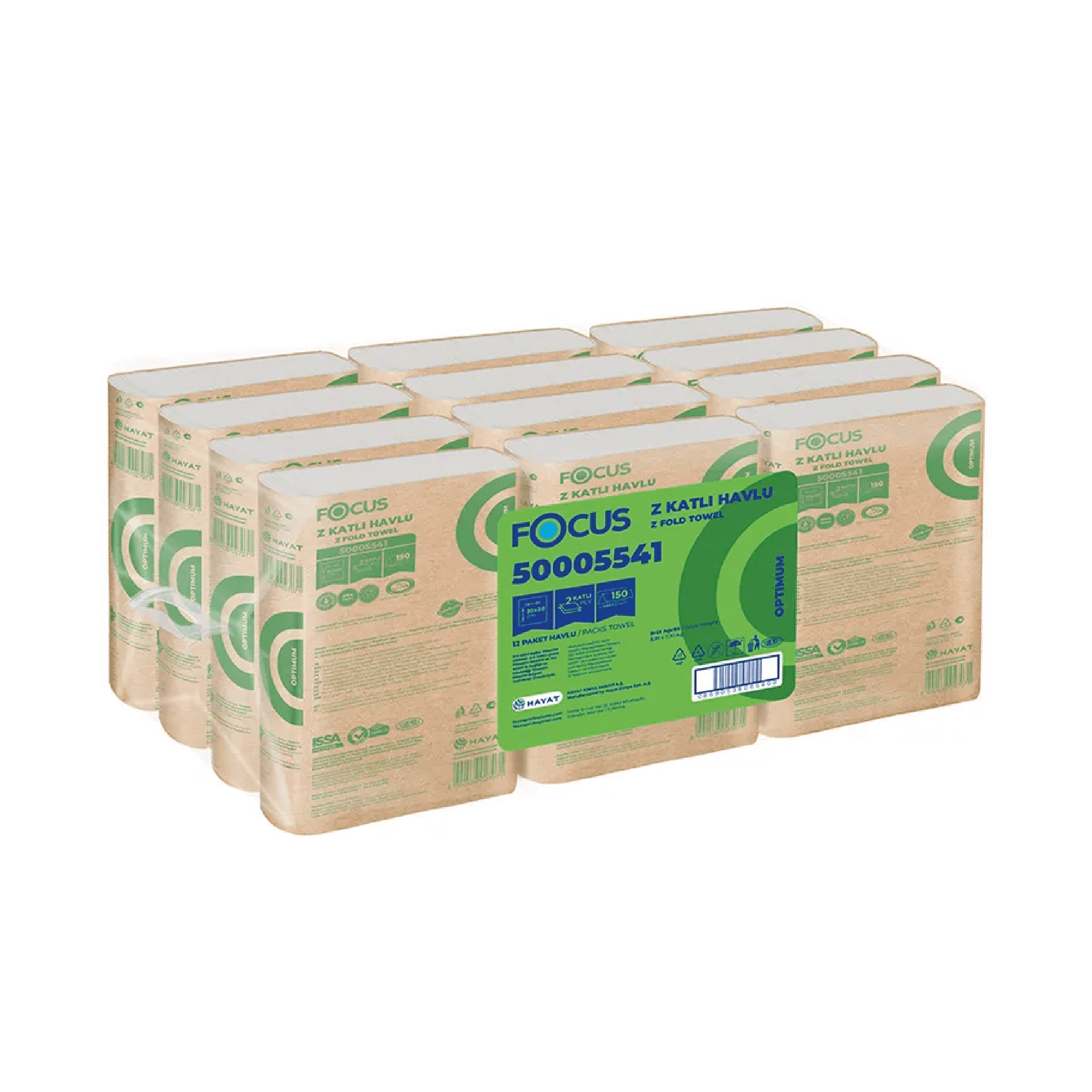 Focus Optimum Z Katlı Havlu 12 Paket 150'li -50005541