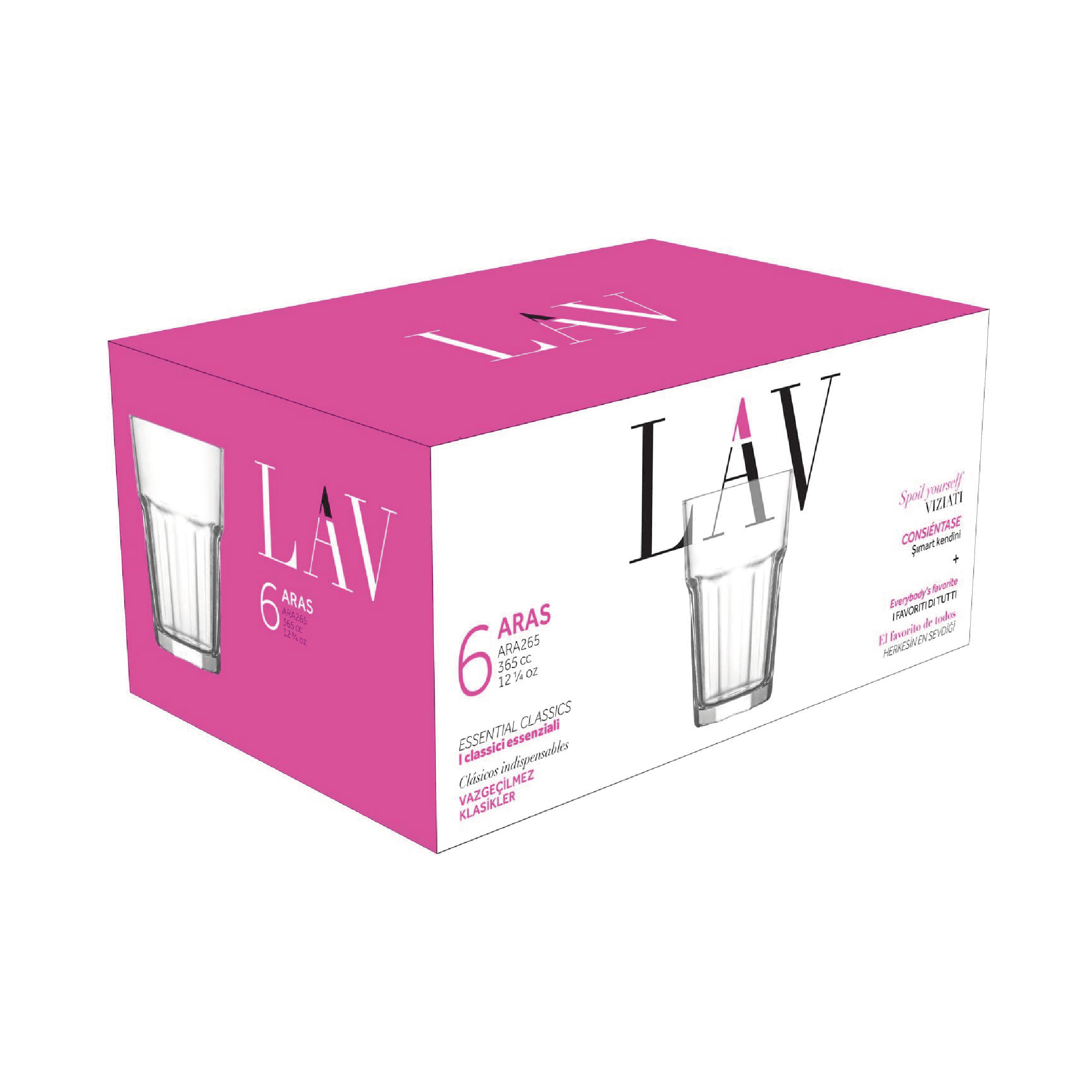 Lav Aras 6'lı Bardak -ARA233