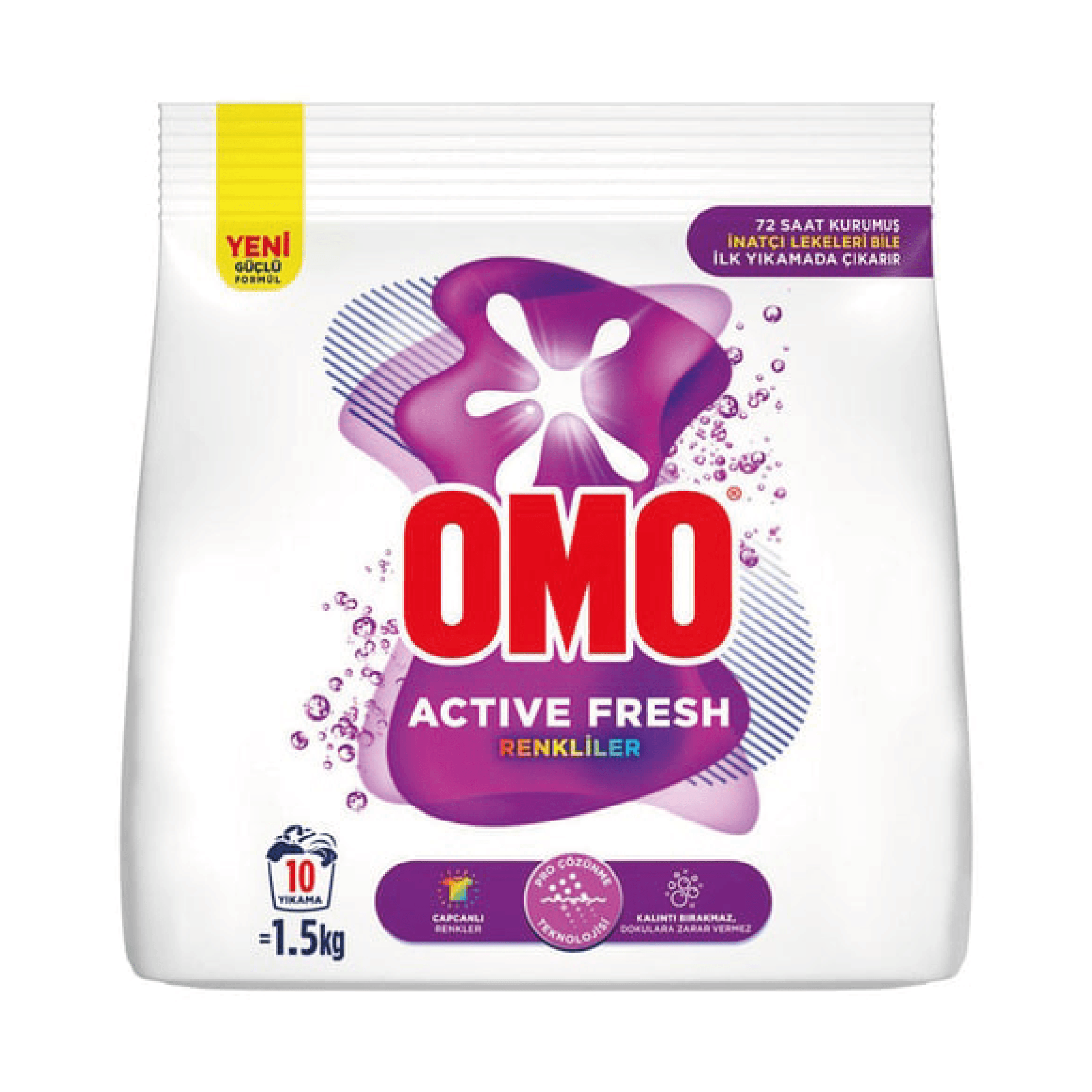 Omo Active Fresh Toz Çamaşır Deterjanı Renkliler 1.5 Kg